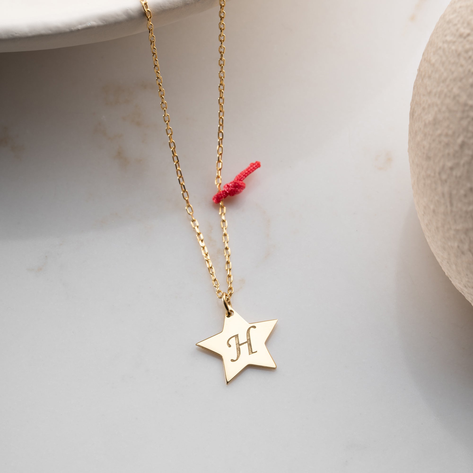 STERN BUCHSTABEN HALSKETTE | 925 SILBER