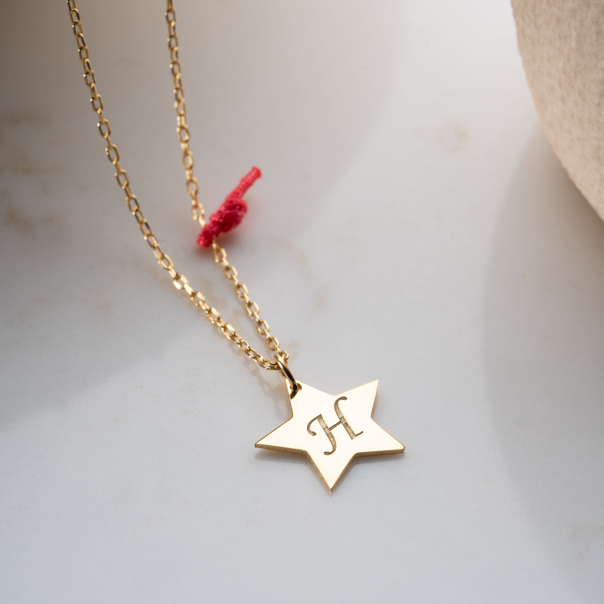 STERN BUCHSTABEN HALSKETTE | 925 SILBER