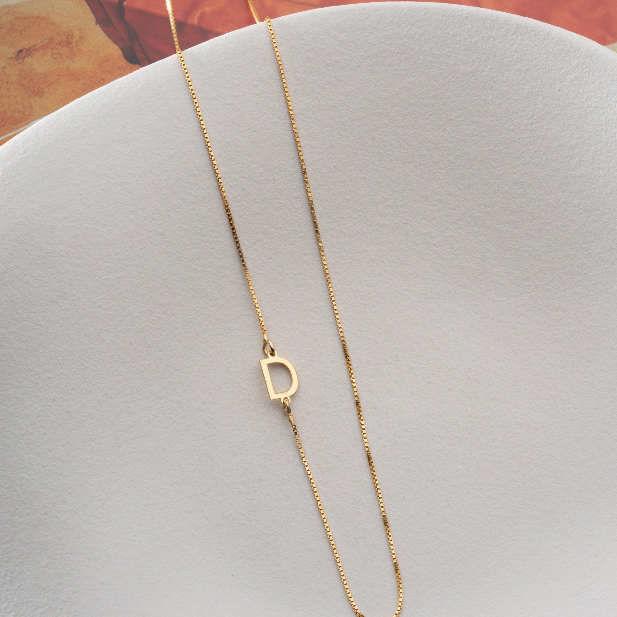 SCHLÜSSELBEIN INITIALEN HALSKETTE | 925 SILBER