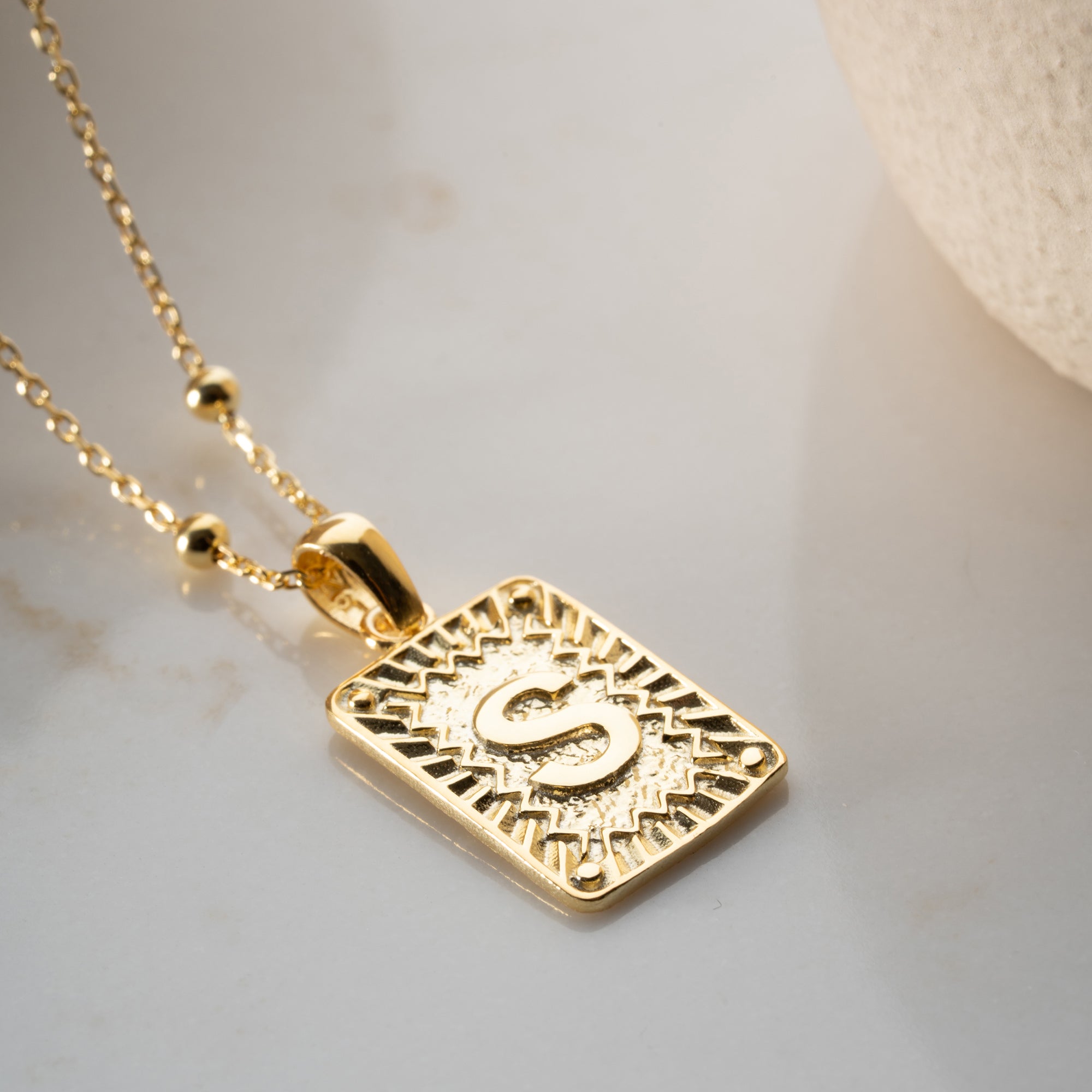 VINTAGE LETTER NECKLACE | 925 SILBER