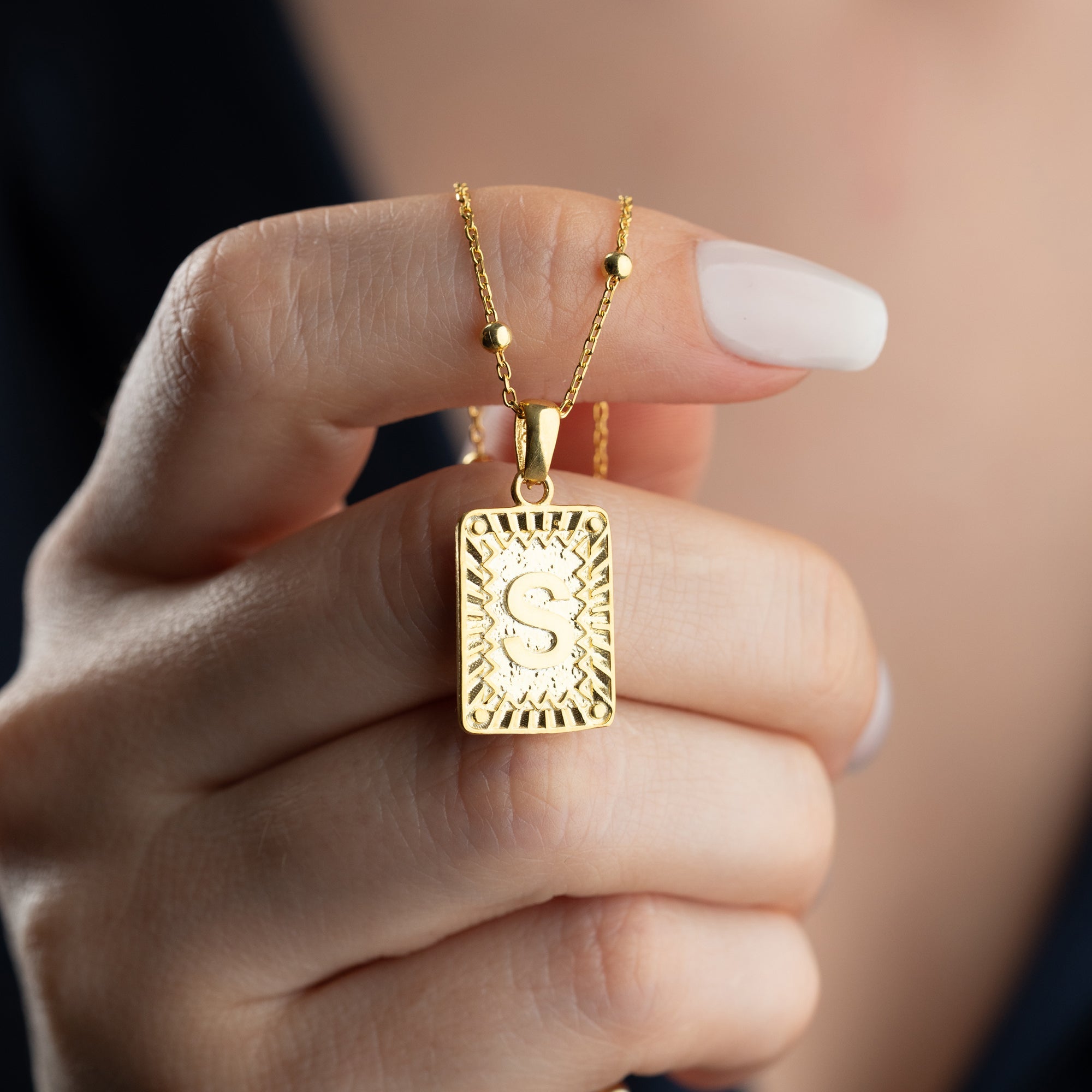 VINTAGE LETTER NECKLACE | 925 SILBER