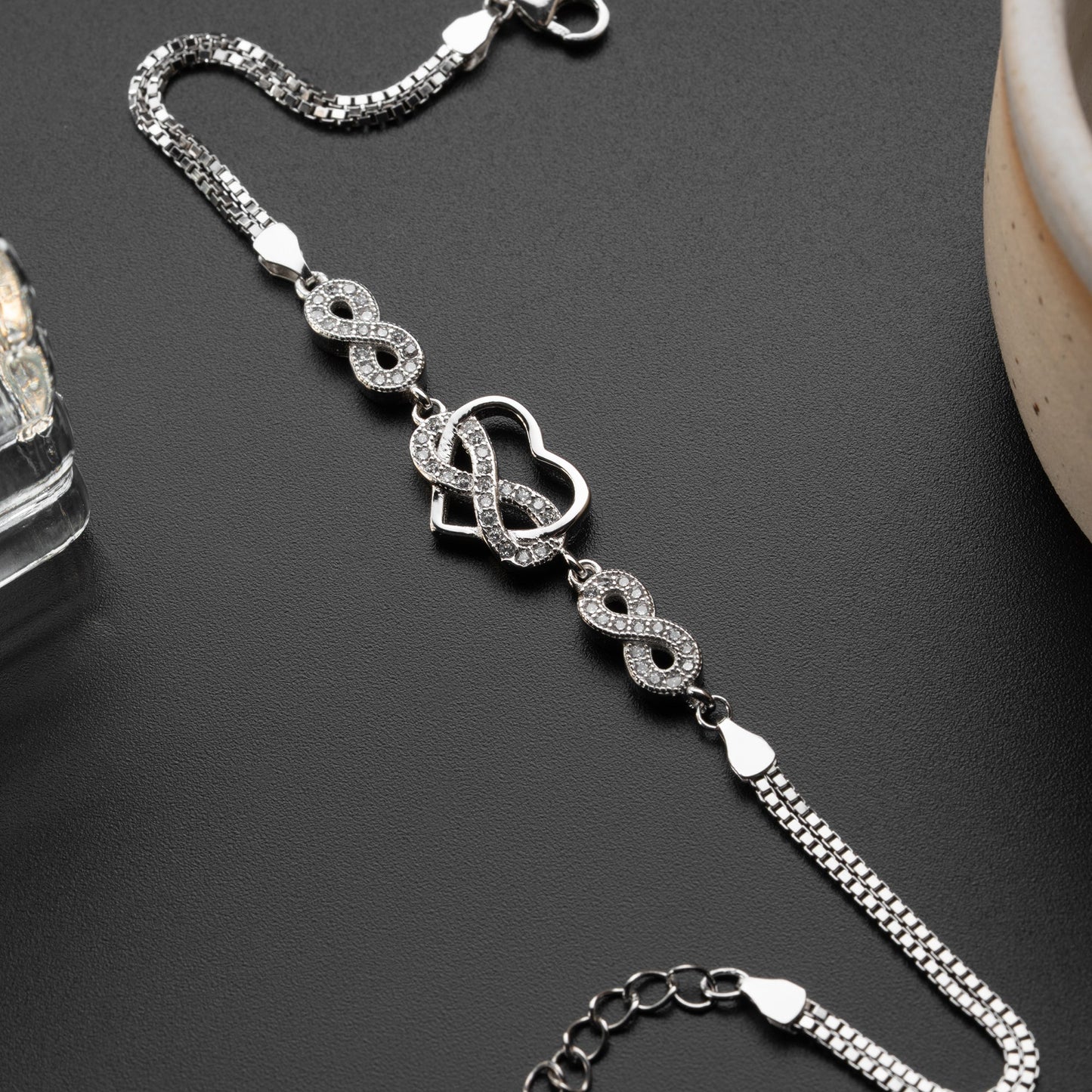 HERZ INFINITY ARMBAND | 925 SILBER