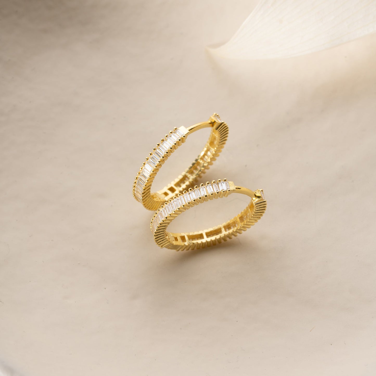 BIG MINI BAGUETTE OHRRINGE | 925 SILBER