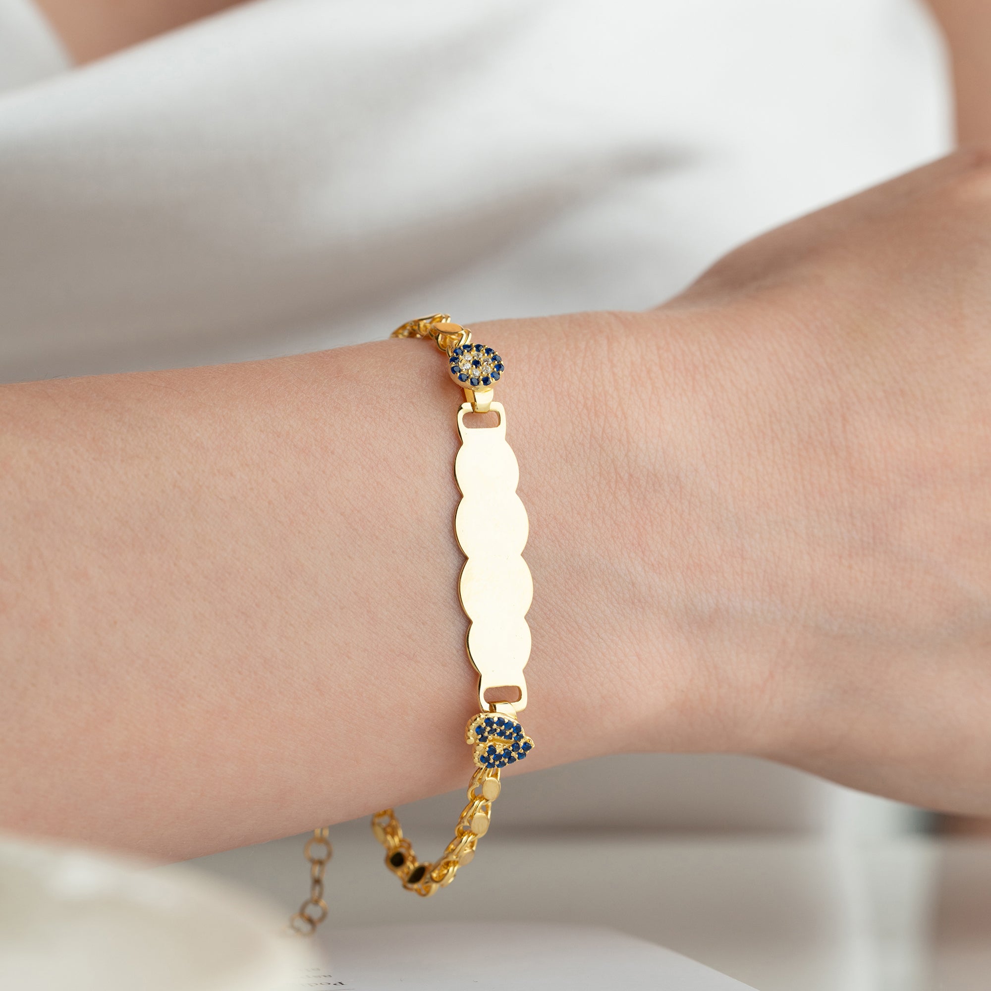 GERSTEN  BABYFUSS NAZAR KINDER ARMBAND | 925 SILBER