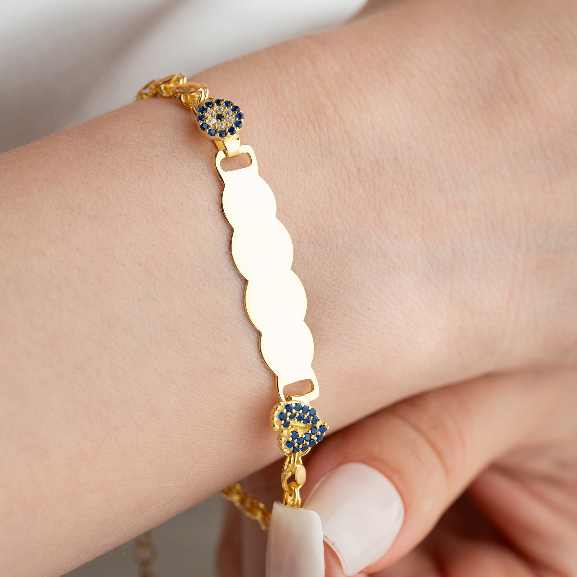 GERSTEN  BABYFUSS NAZAR KINDER ARMBAND | 925 SILBER