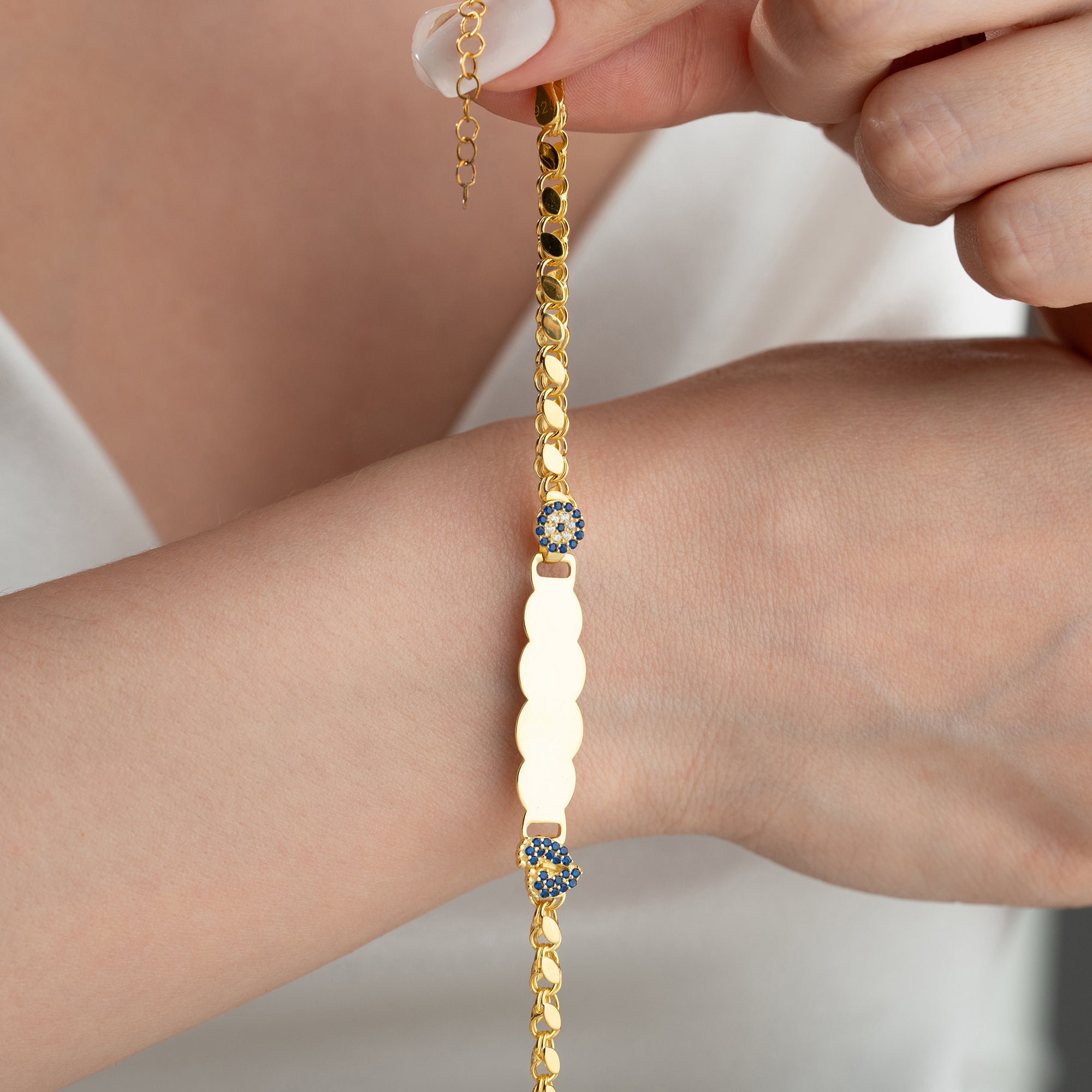 GERSTEN  BABYFUSS NAZAR KINDER ARMBAND | 925 SILBER