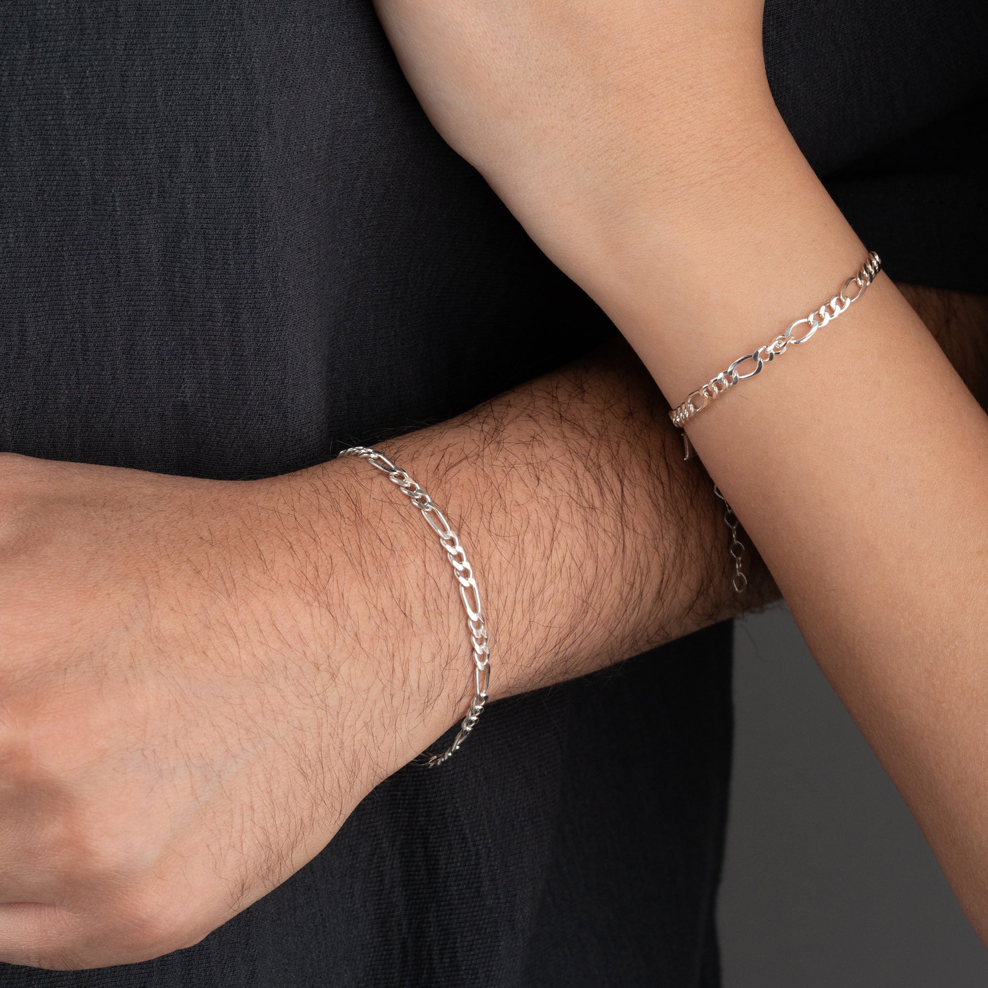 FIGARO BUCHSTABEN BASIC PARTNERARMBÄNDER | 925 SILBER