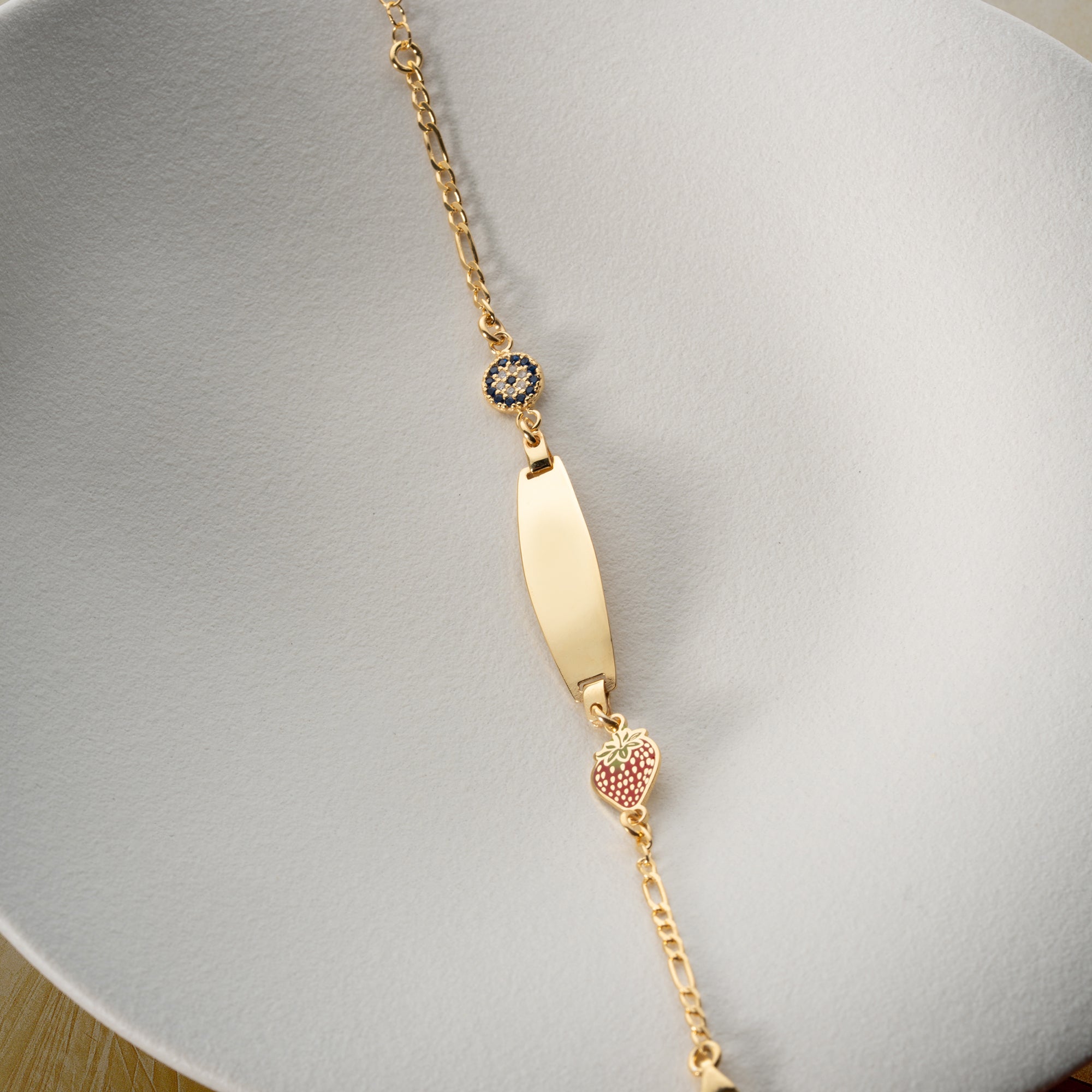 ERDBEER NAZAR KINDER ARMBAND | 925 SILBER