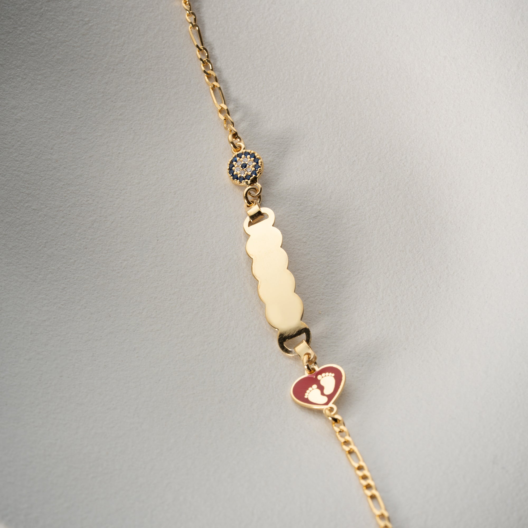 HERZ BABYFUSS KINDER ARMBAND | 925 SILBER