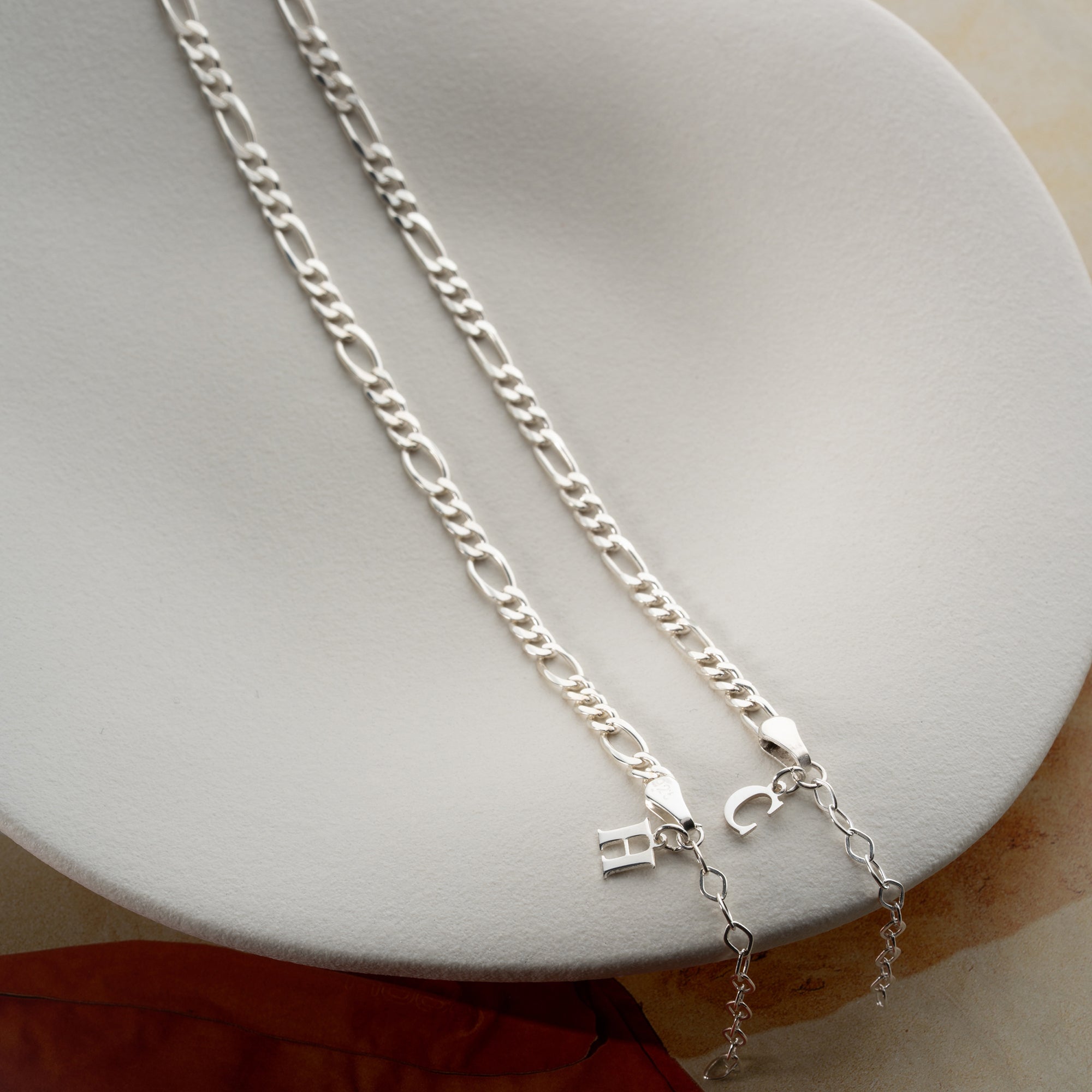 FIGARO BUCHSTABEN BASIC PARTNERARMBÄNDER | 925 SILBER