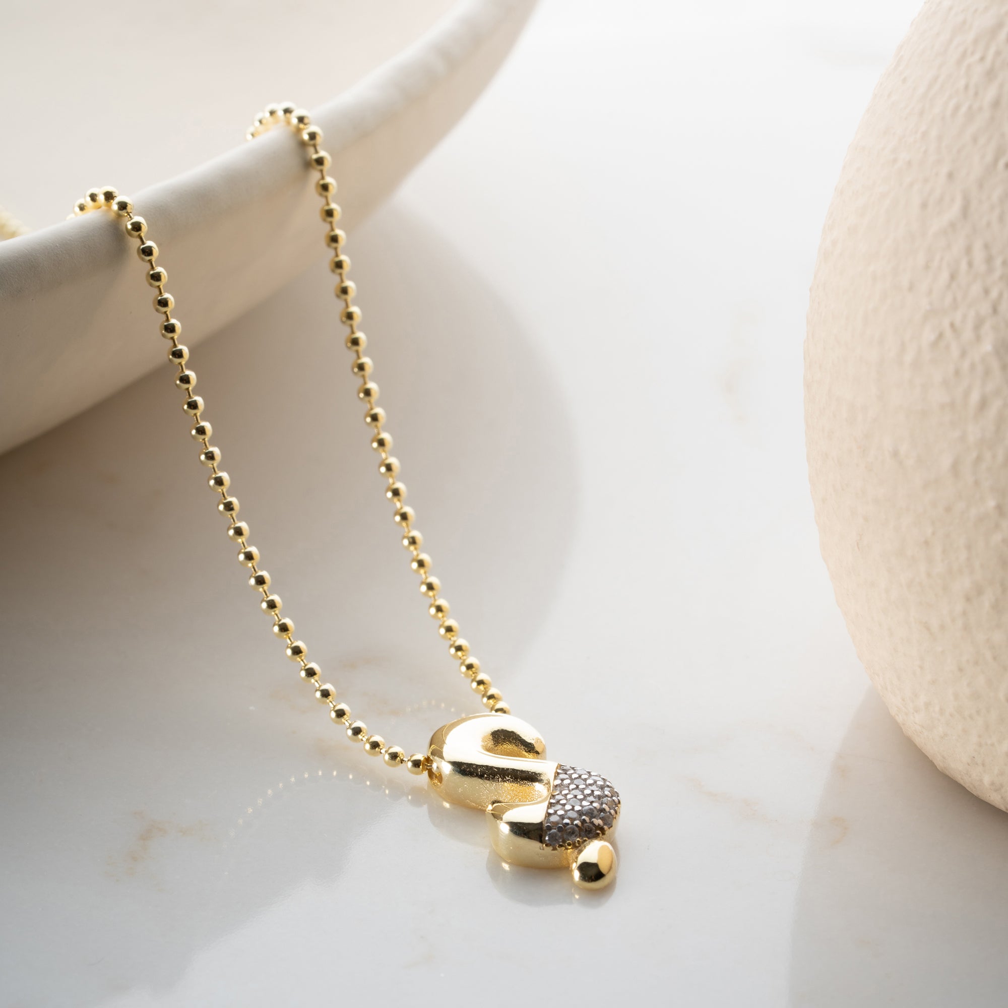 BUBBLE BUCHSTABENKETTE | 925 SILBER