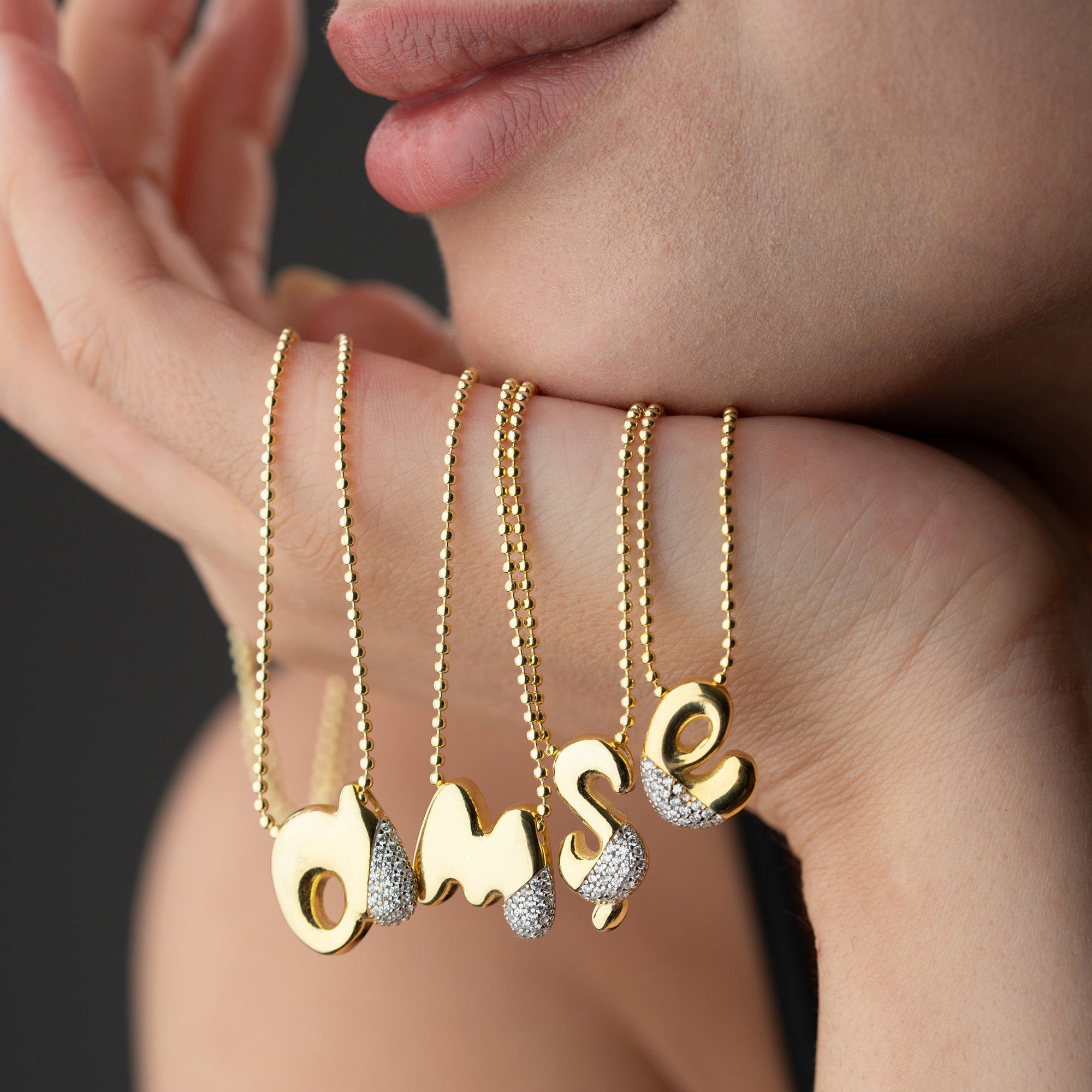 BUBBLE BUCHSTABENKETTE | 925 SILBER