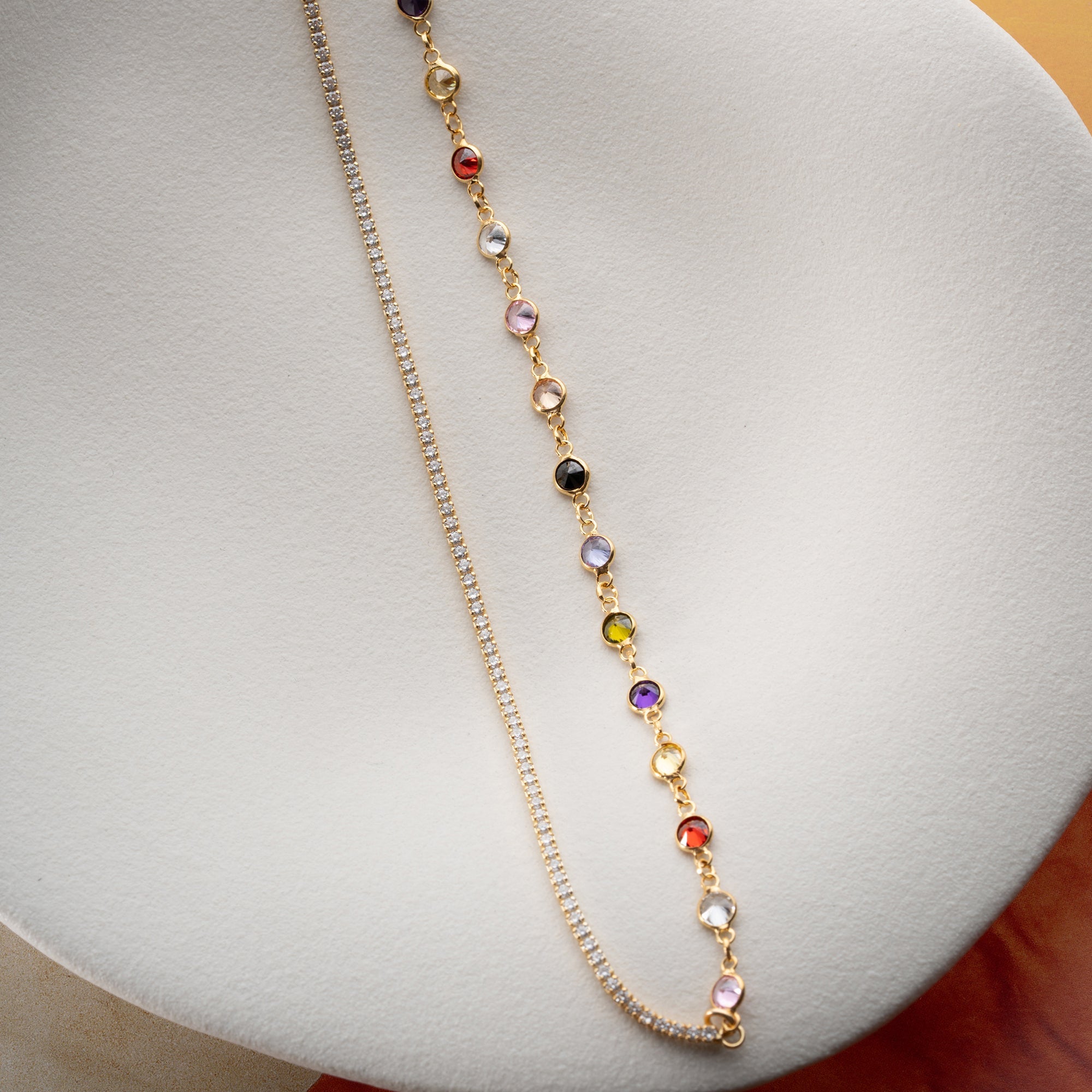 ICED X COLORFULL KETTE | 925 SILBER