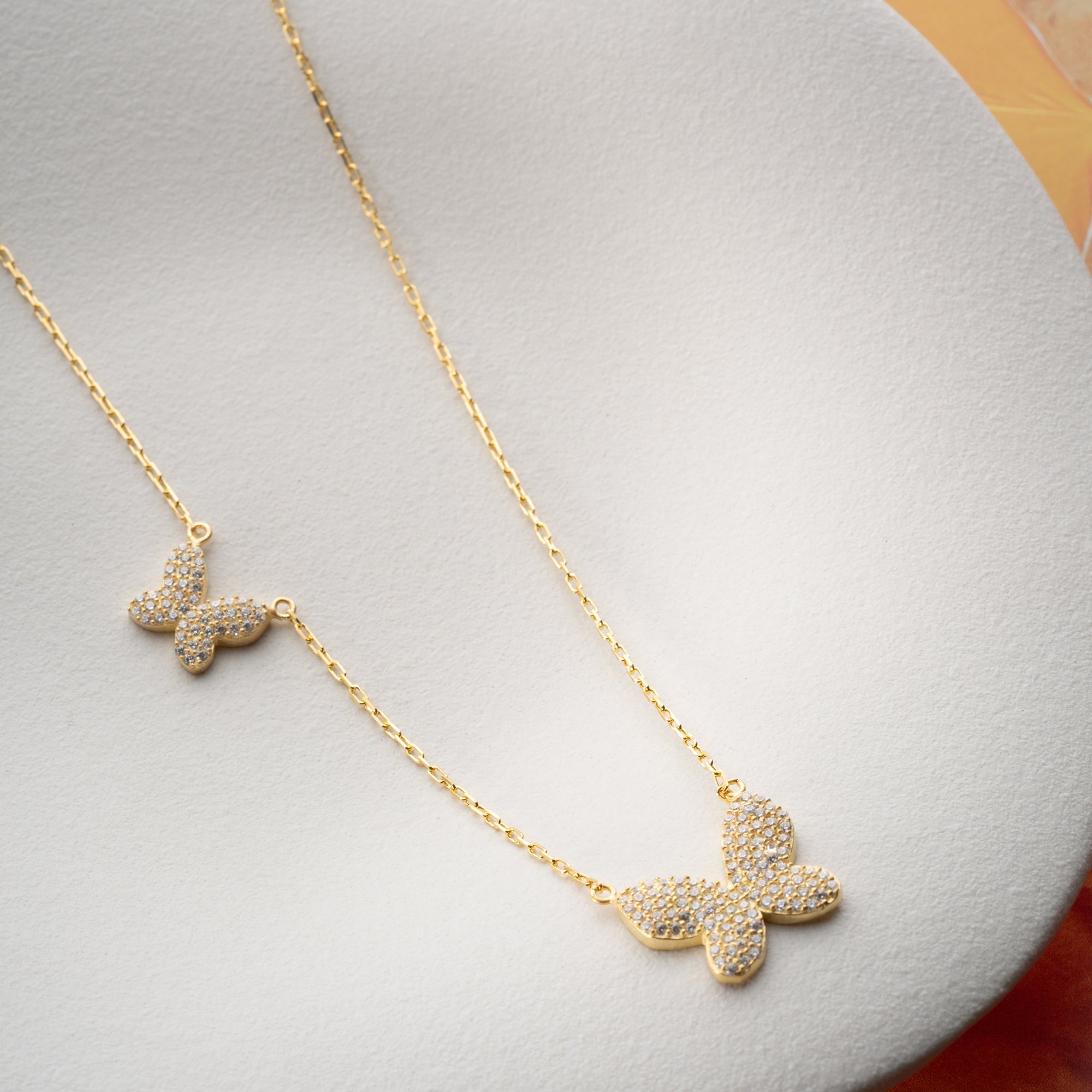 BUTTERFLY DUO NECKLACE | 925 SILBER