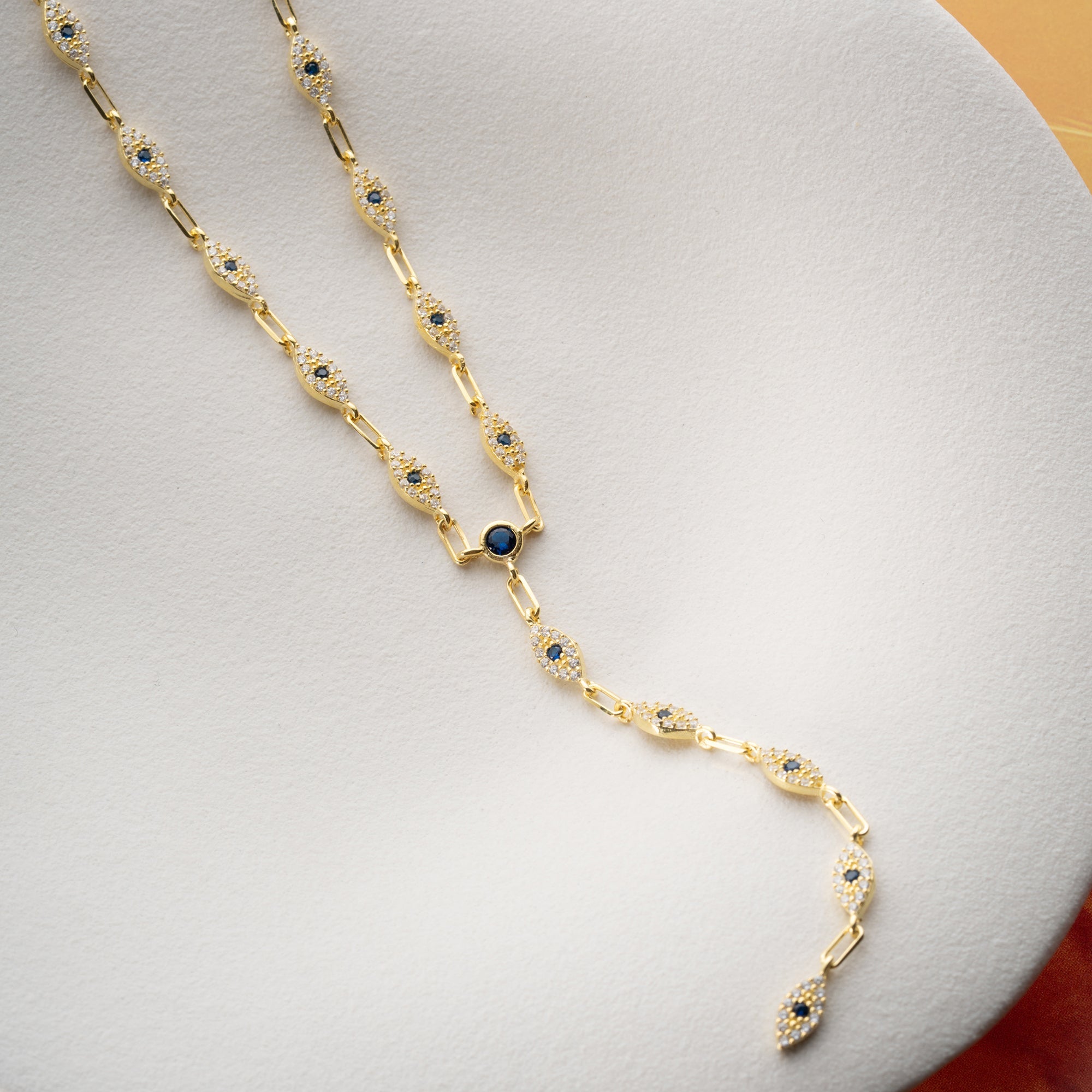 MINI BLUE EYE Y KETTE | 925 SILBER