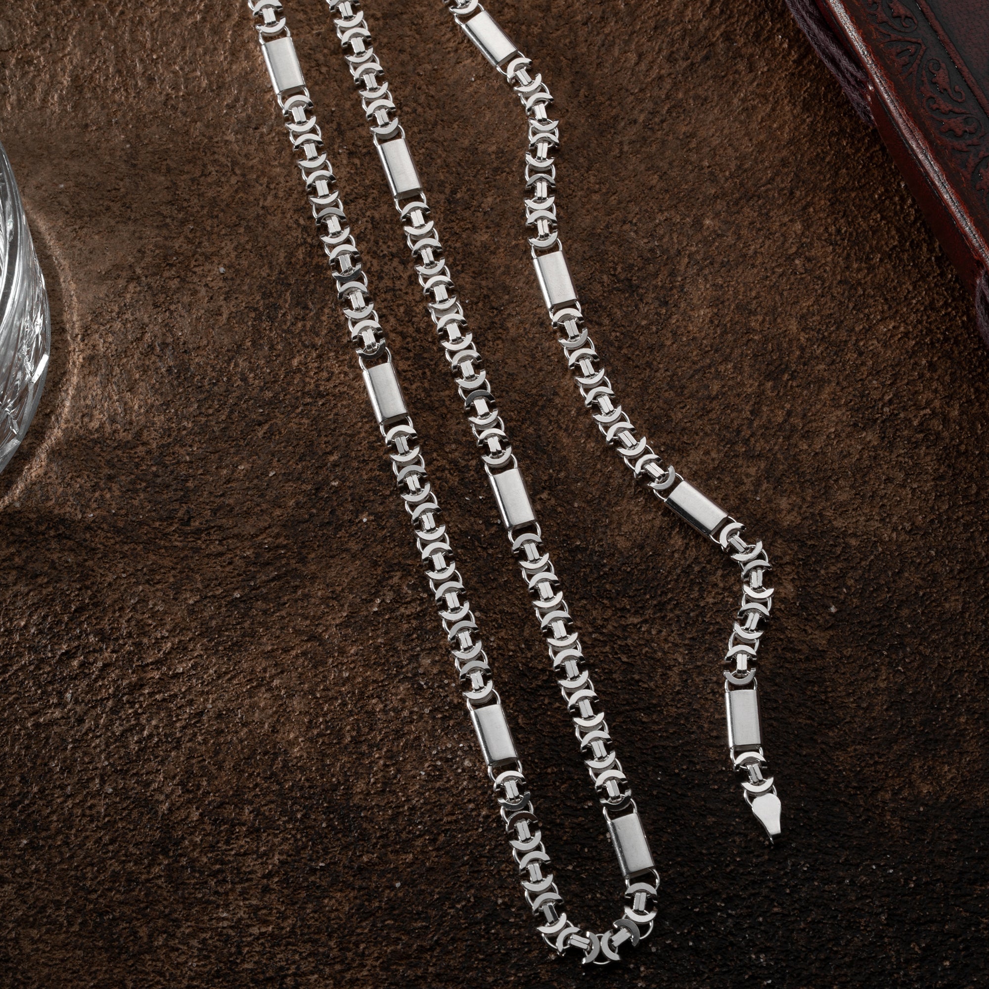 PLATTENKÖNIGSKETTE FLACH SET 6 MM | 925 SILBER.