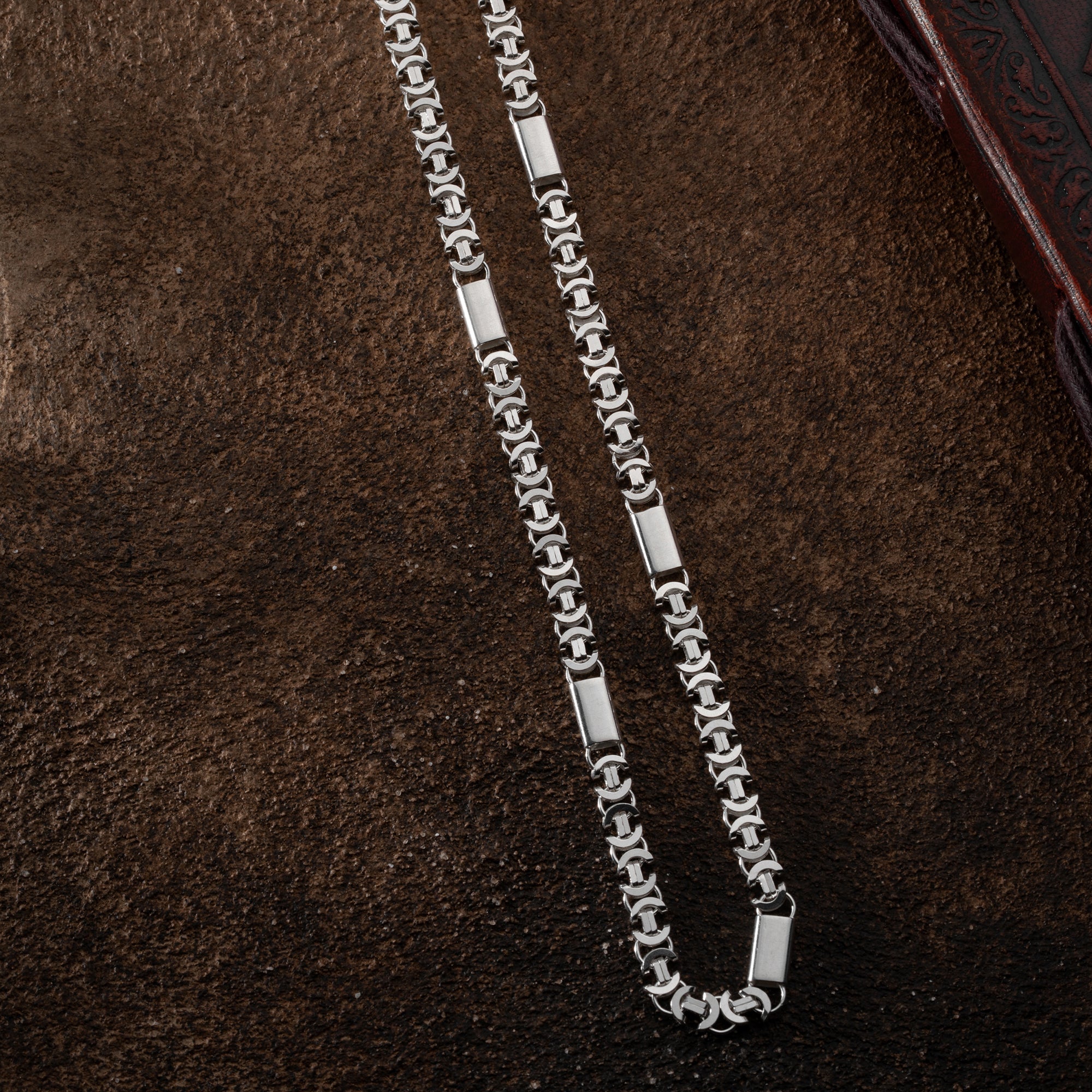 PLATTENKÖNIGSKETTE FLACH SET 6 MM | 925 SILBER.