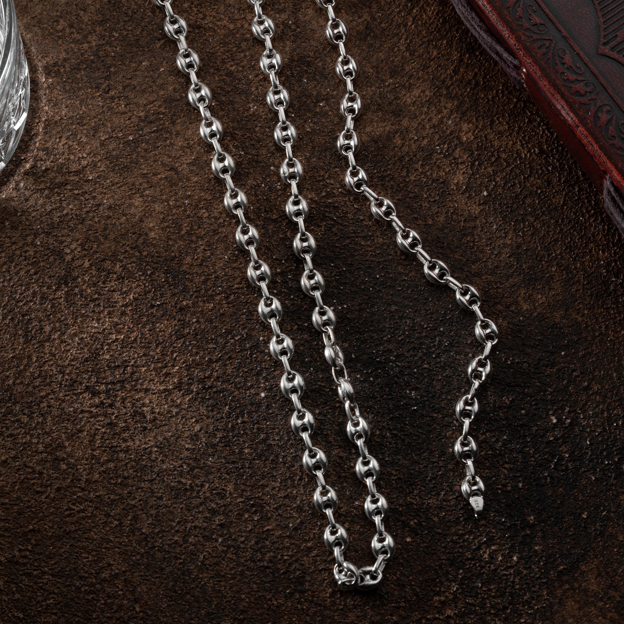 BOHNEN KETTE SET | 925 SILBER.