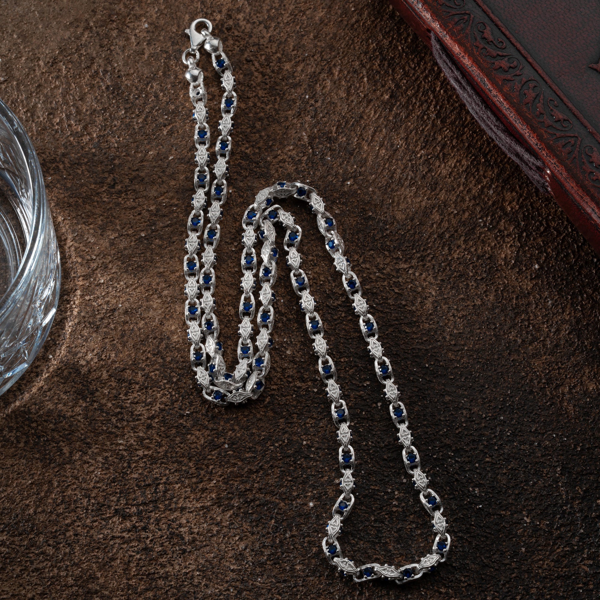 ANKER BLUE DIAMOND HALSKETTE | 925 SILBER.