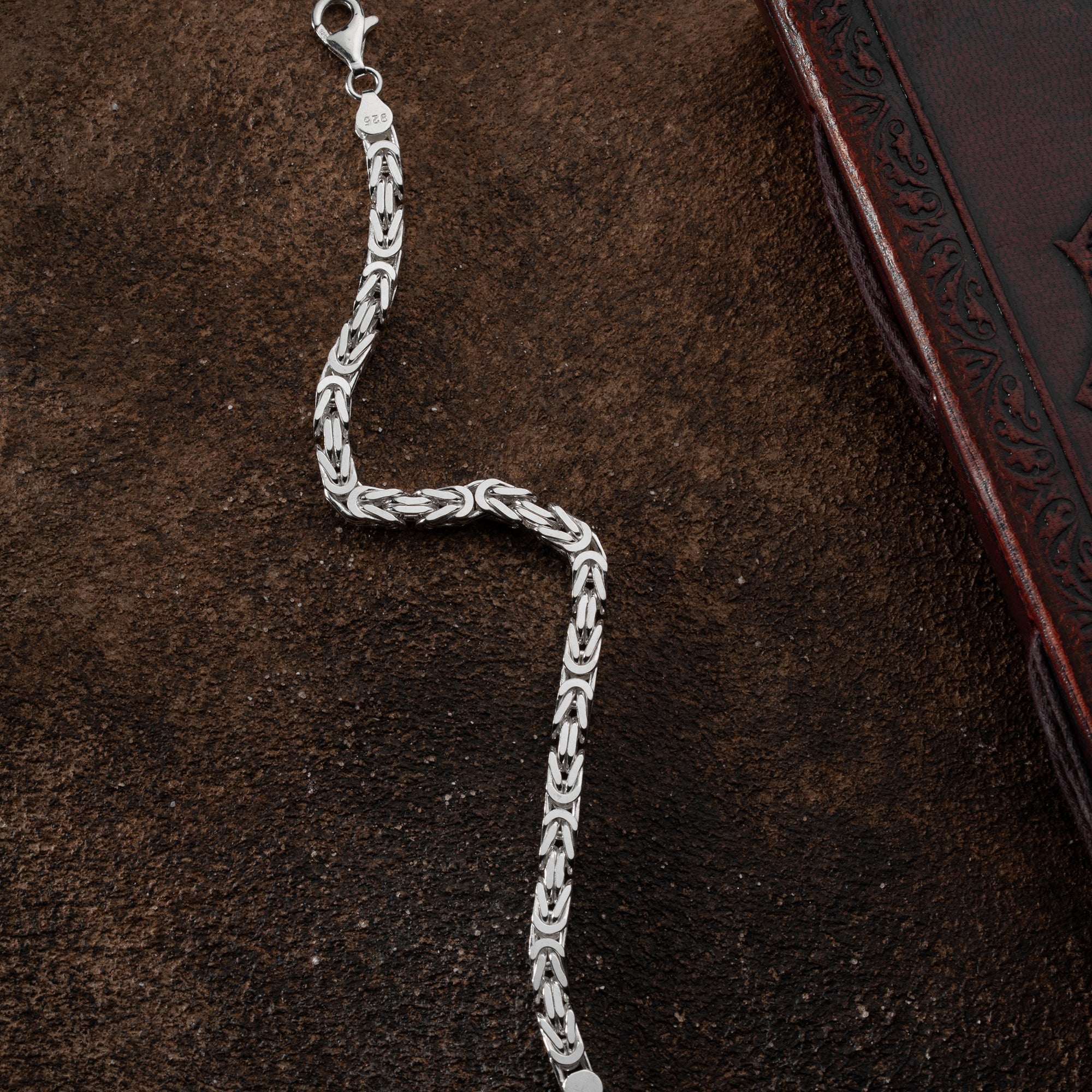 KÖNIGSARMBAND MASSIV VIERKANT 5MM | 925 SILBER.