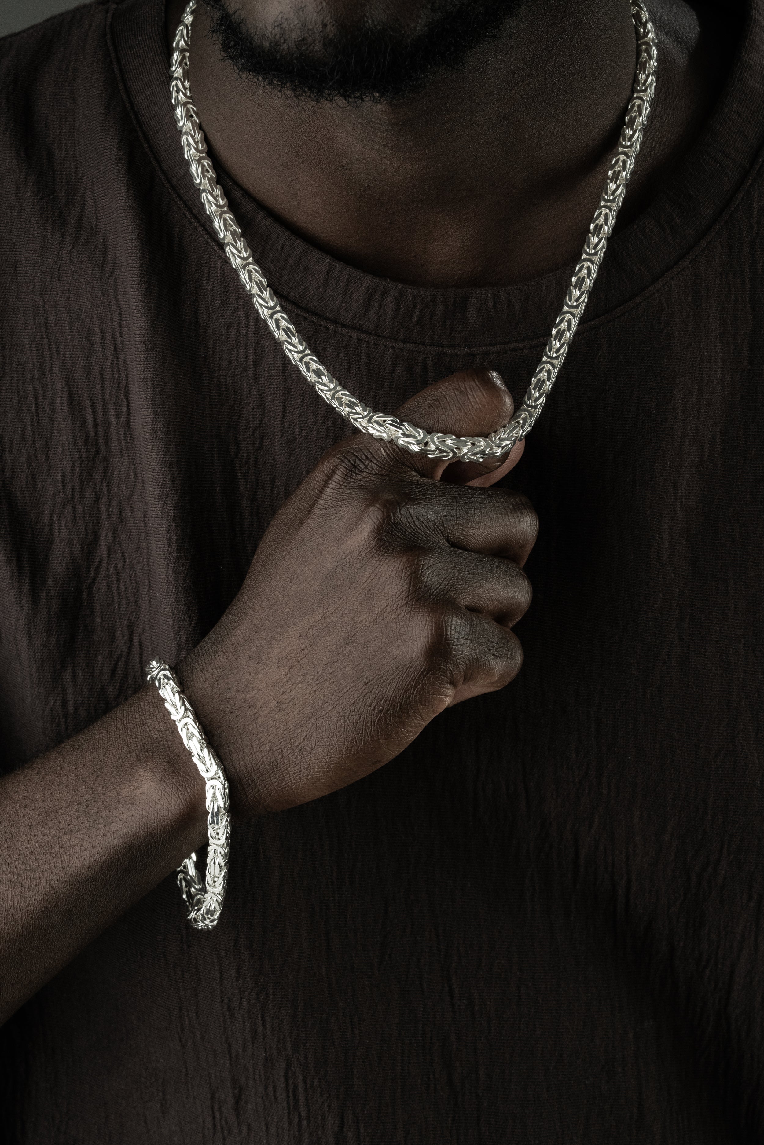 KÖNIGSKETTE SET 6 MM | 925 SILBER.