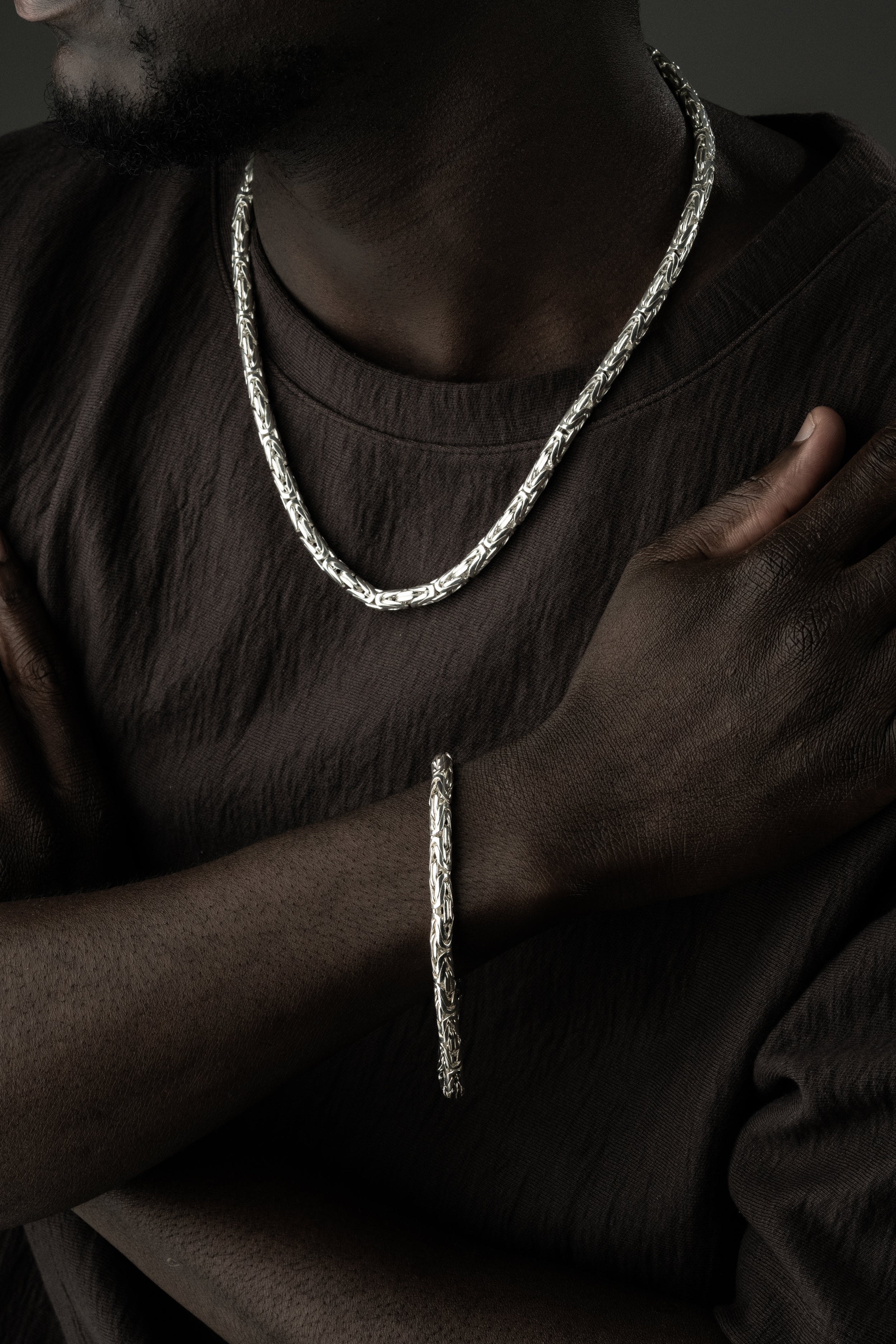 OVAL KÖNIGSKETTE 6 MM SET | 925 SILBER.