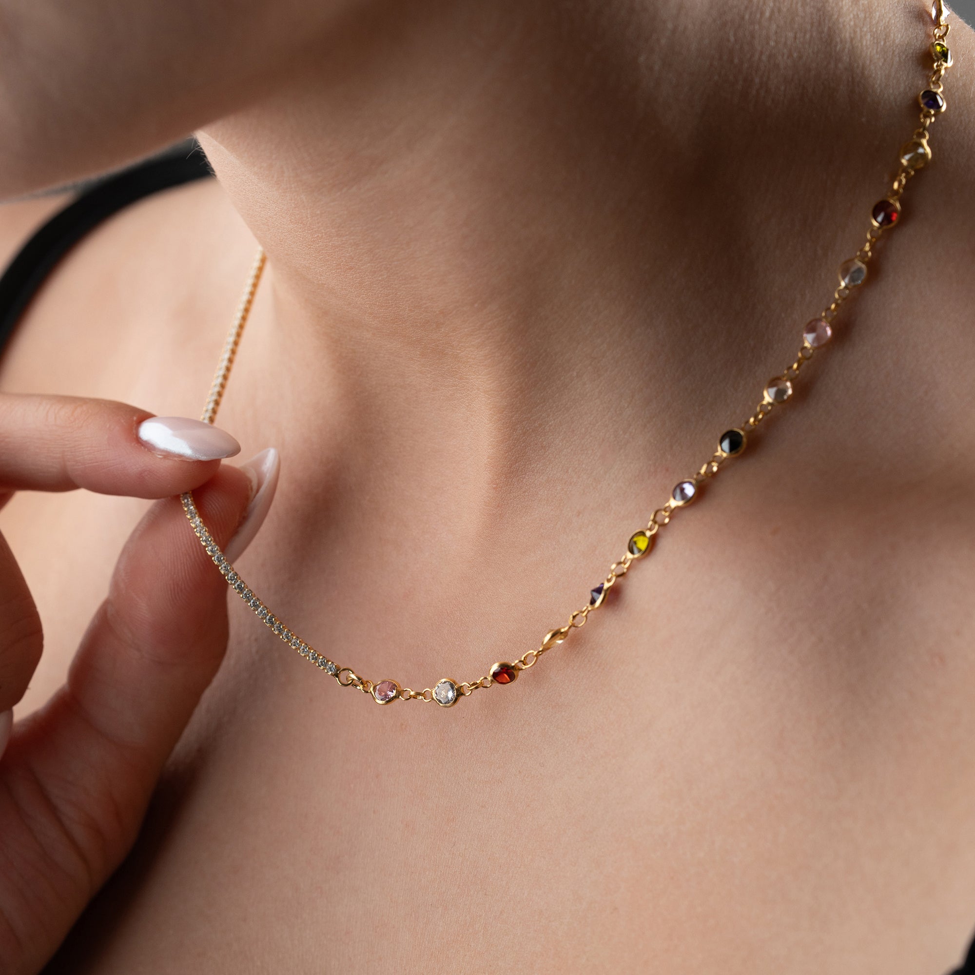 ICED X COLORFULL KETTE | 925 SILBER