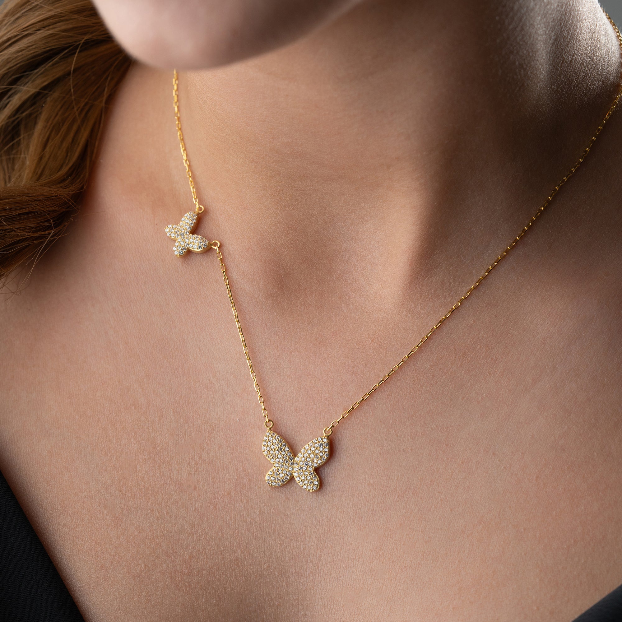 BUTTERFLY DUO NECKLACE | 925 SILBER