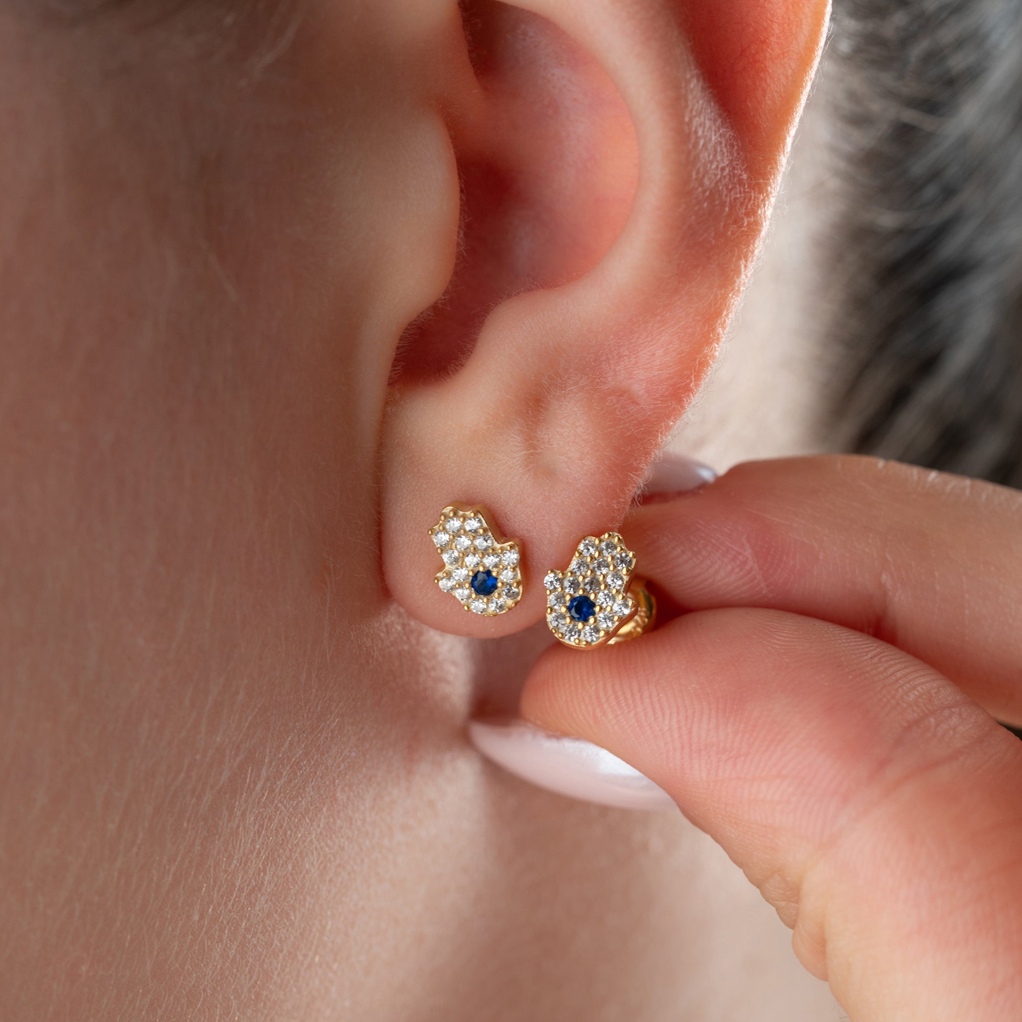 FATIMAS HAND MINI OHRRING | 925 SILBER