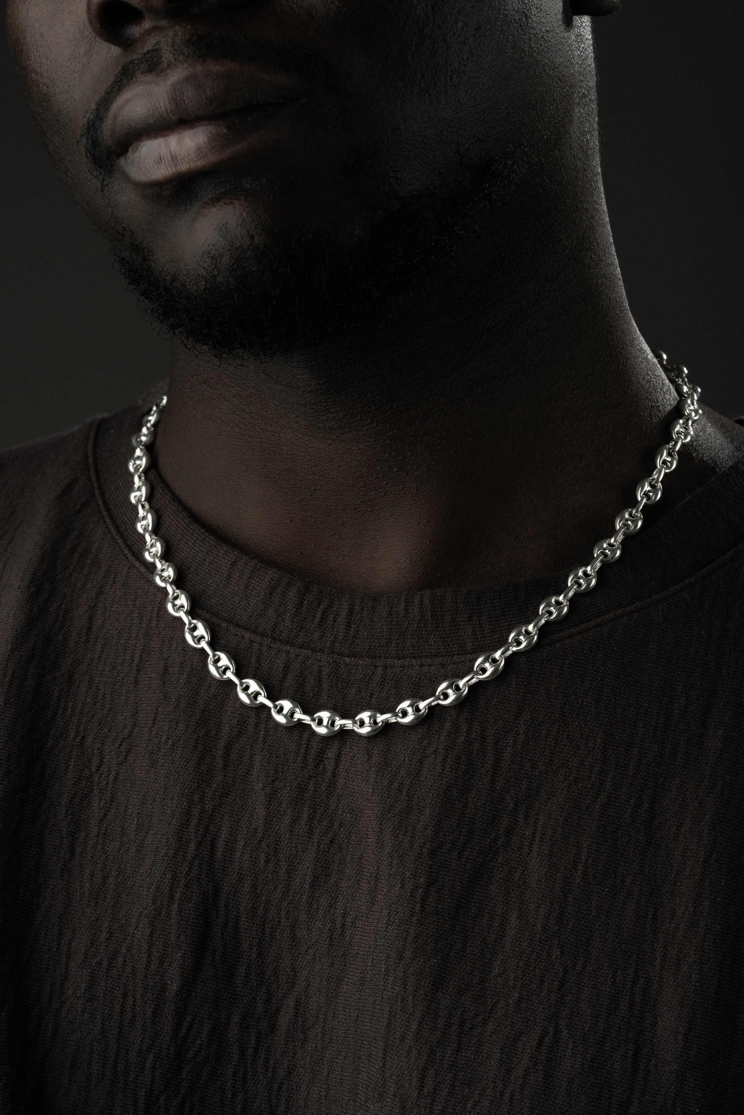 BOHNEN HALSKETTE | 925 SILBER.