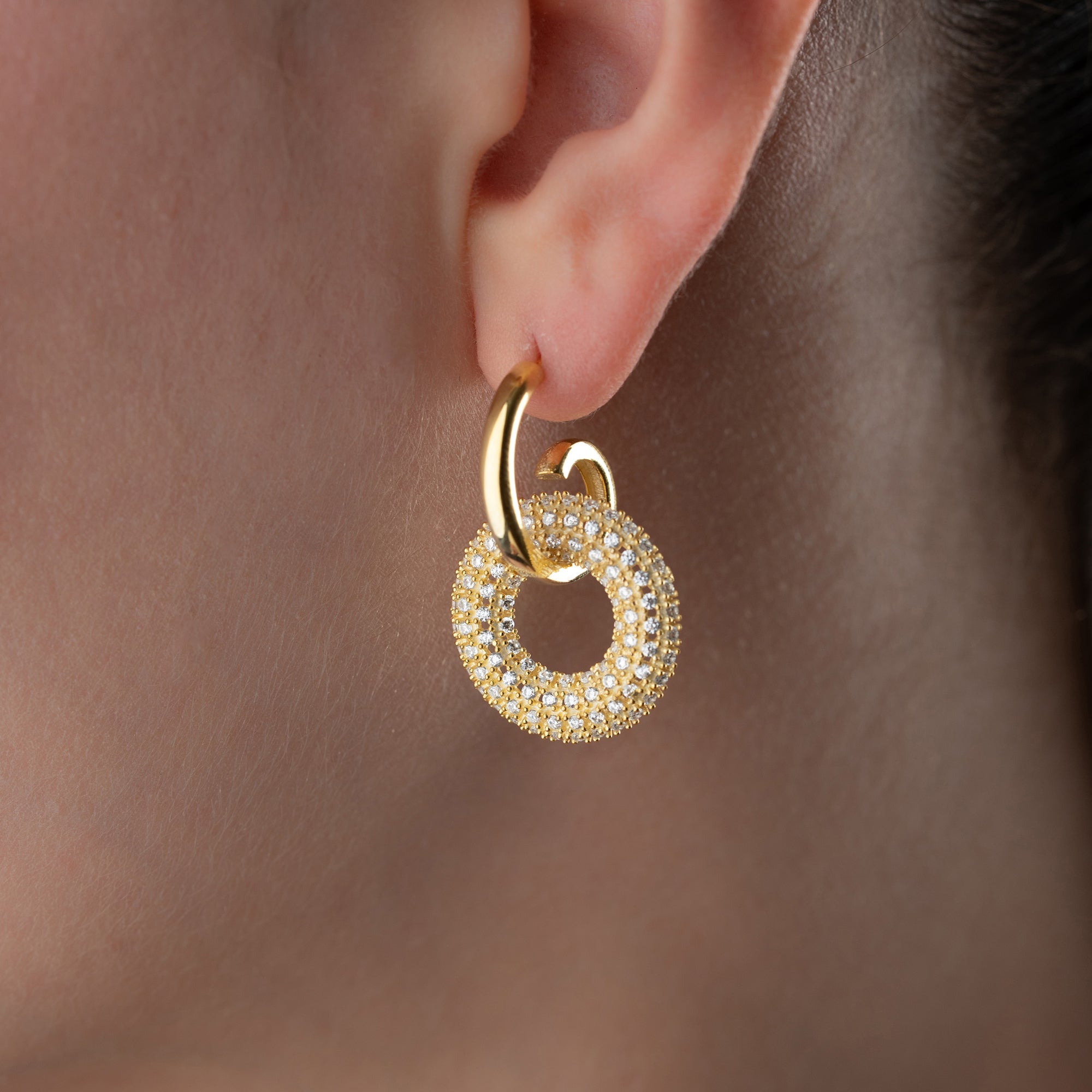 SHINE ROUND OHRRINGE | 925 SILBER