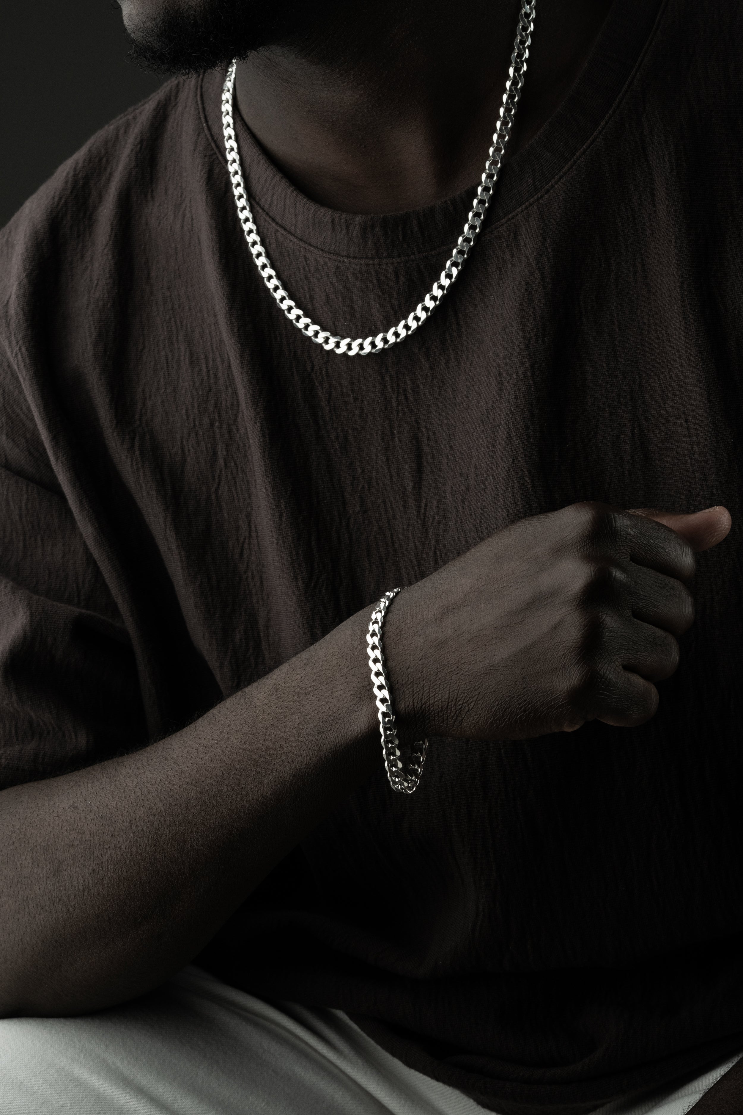 PANZER KETTE SET | 925 SILBER.