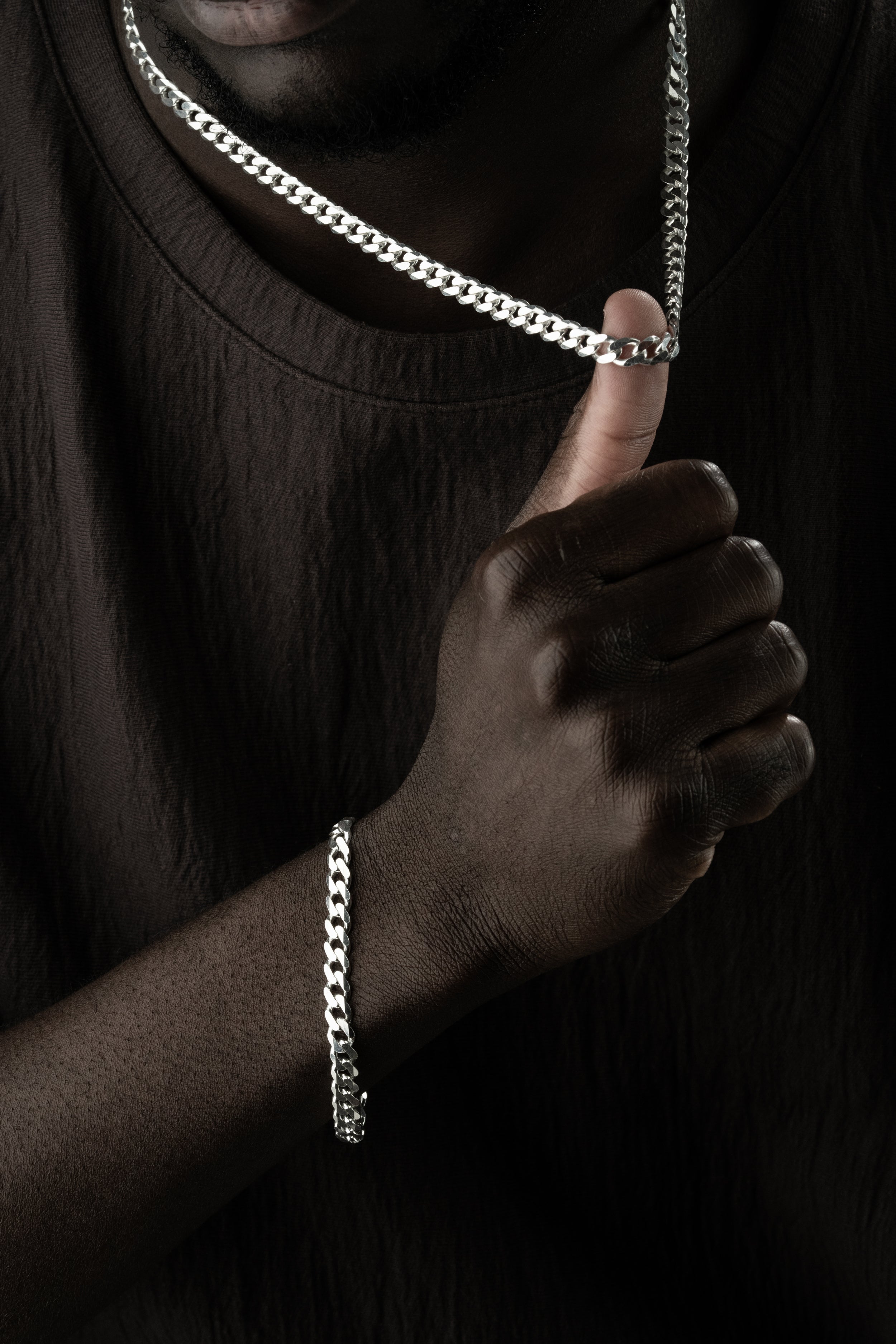 PANZER KETTE SET | 925 SILBER.