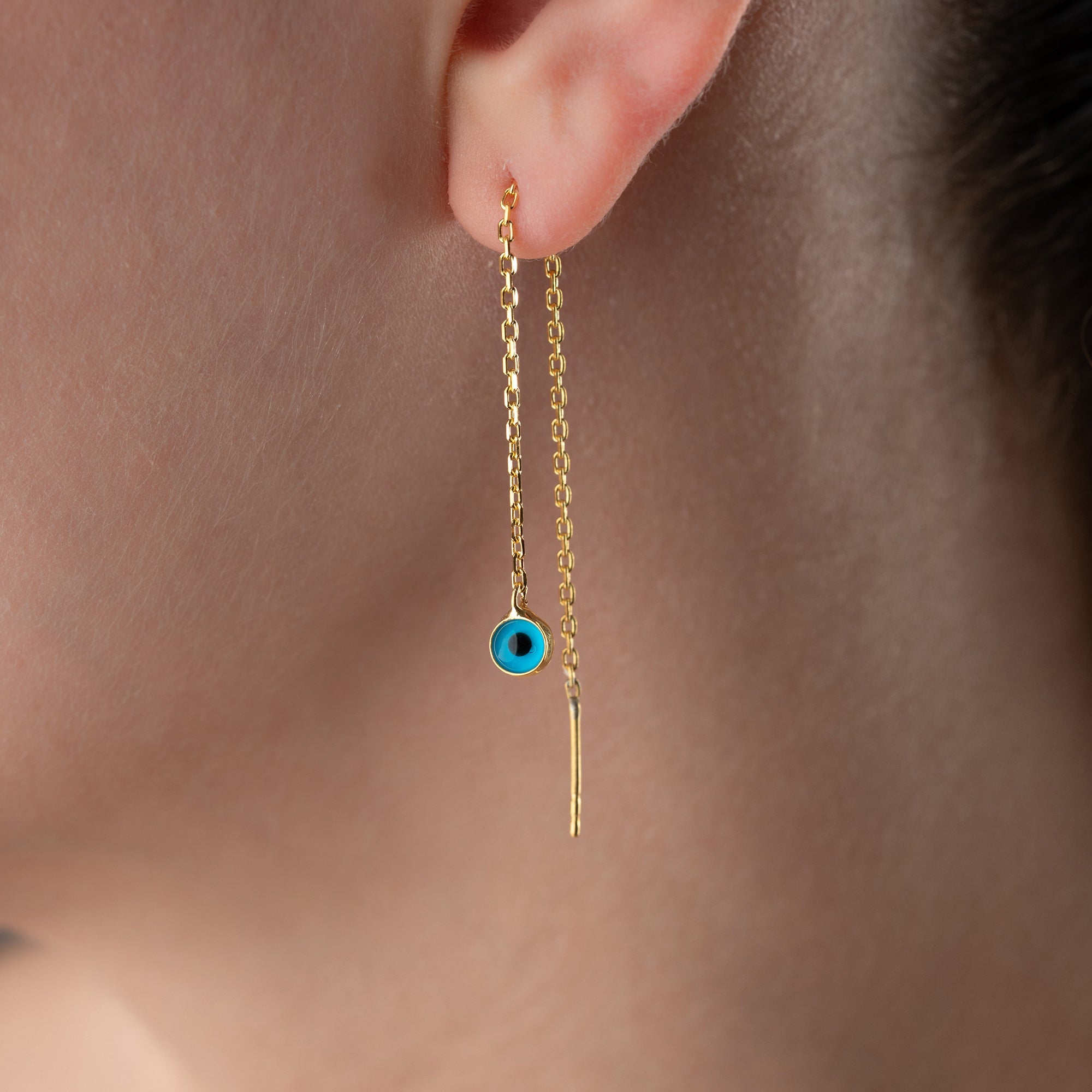 NAZAR HÄNGEND OHRRING | 925 SILBER