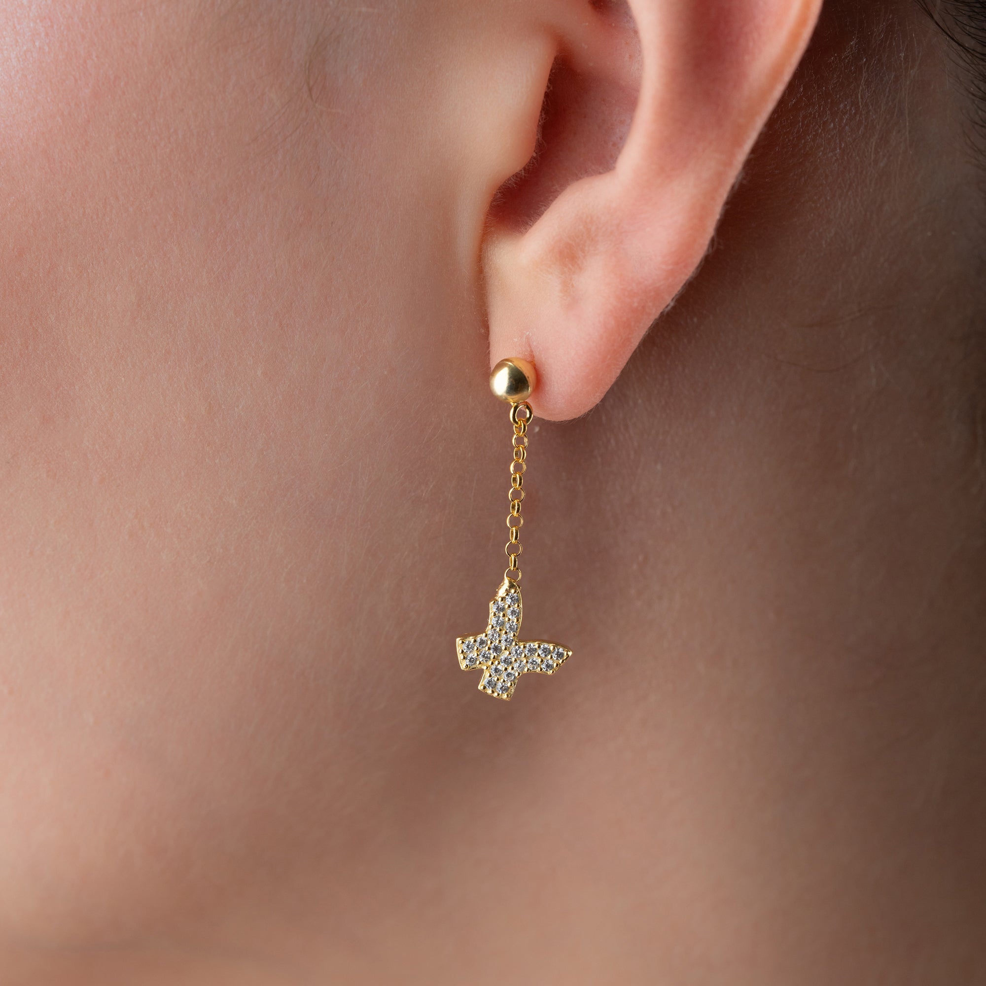 HÄNGEND BUTTERFLY OHRRINGE | 925 SILBER