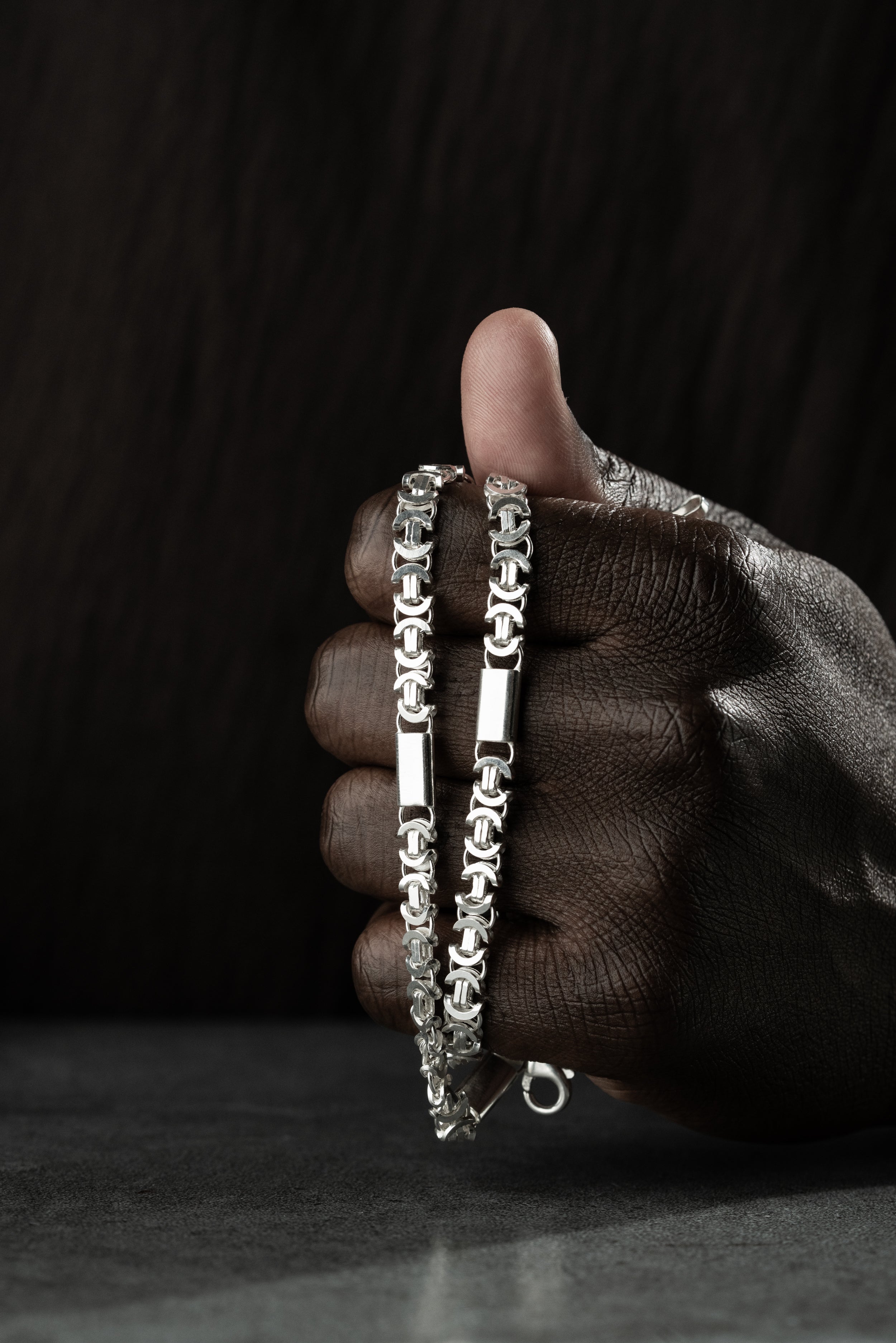 PLATTENKÖNIGSKETTE FLACH SET 6 MM | 925 SILBER.