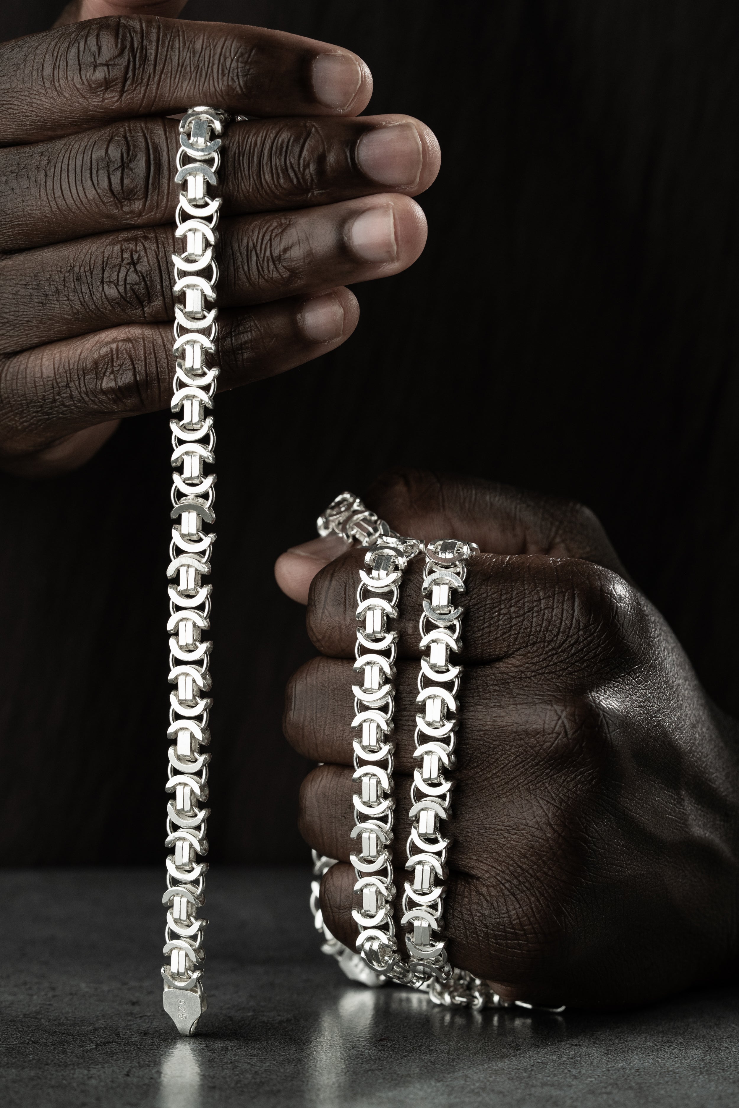 KÖNIGSKETTE FLACH SET | 925 SILBER.