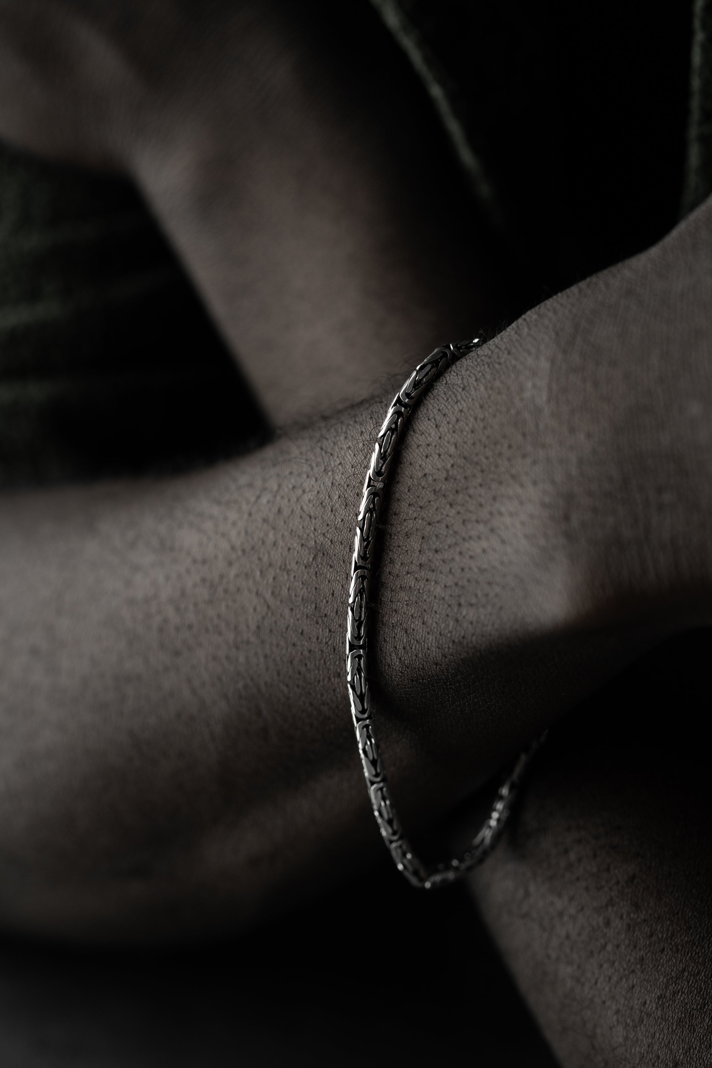 KÖNIGSARMBAND OVAL OXIDIERT 3MM  | 925 SILBER.