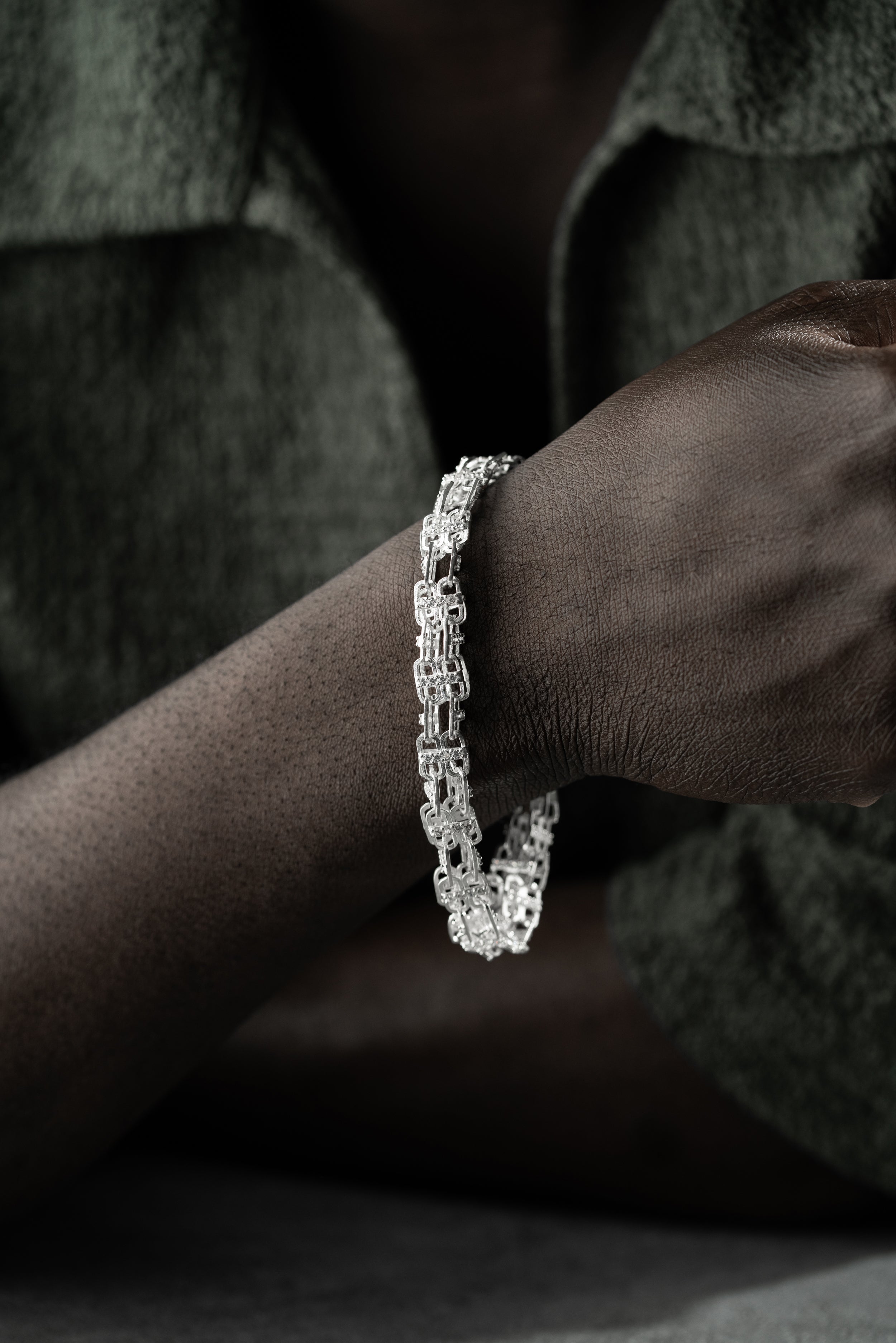 KÄFIGARMBAND MASSIV 8MM | 925 SILBER.