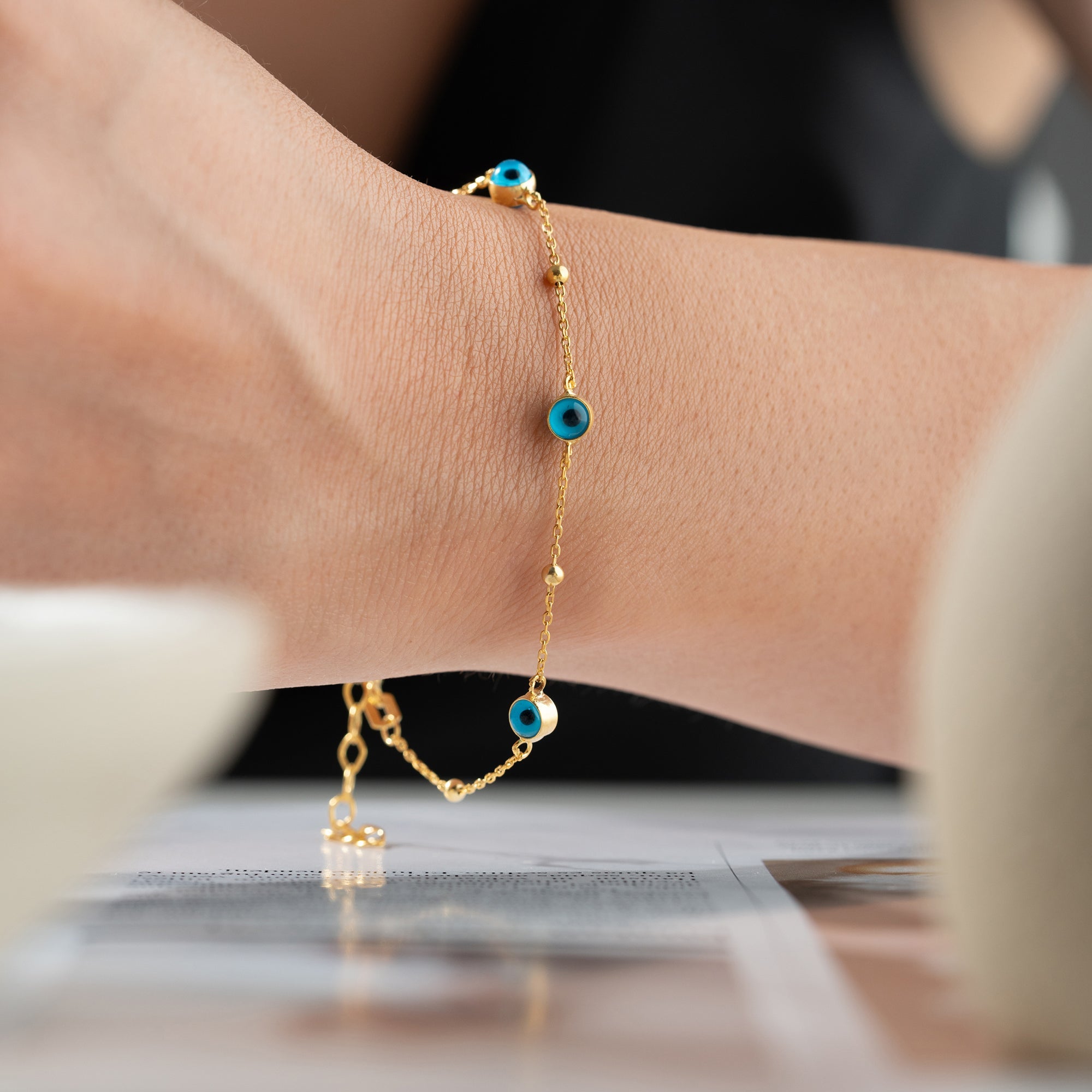 BULLET NAZAR ARMBAND | 925 SILBER