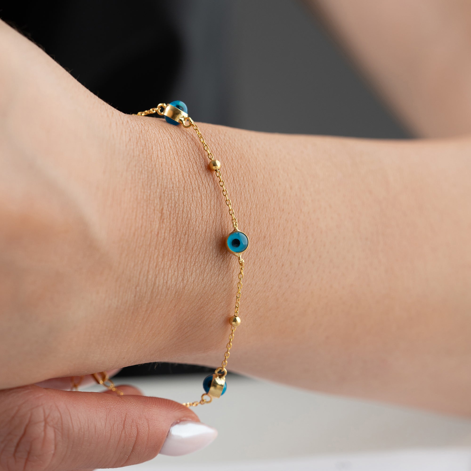 BULLET NAZAR ARMBAND | 925 SILBER