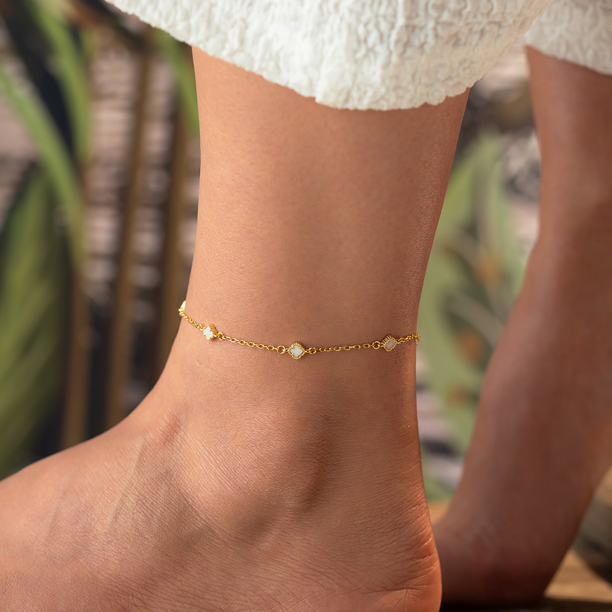 FIRA WHITE FUSSKETTE | 925 SILBER