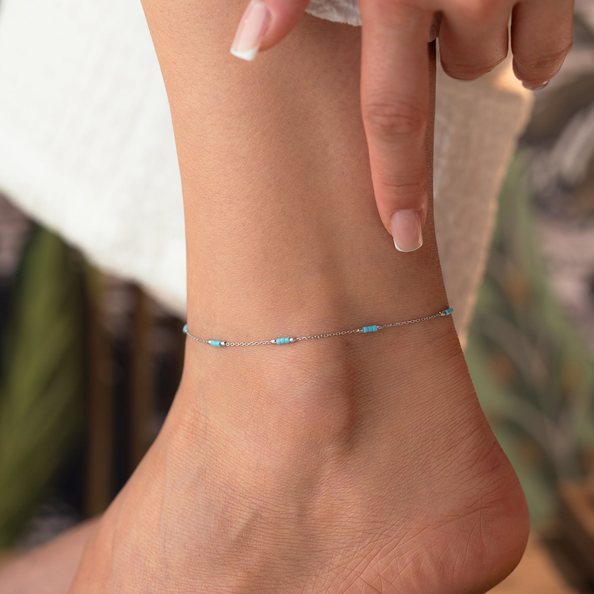 TURQELLE FUSSKETTE | 925 SILBER.