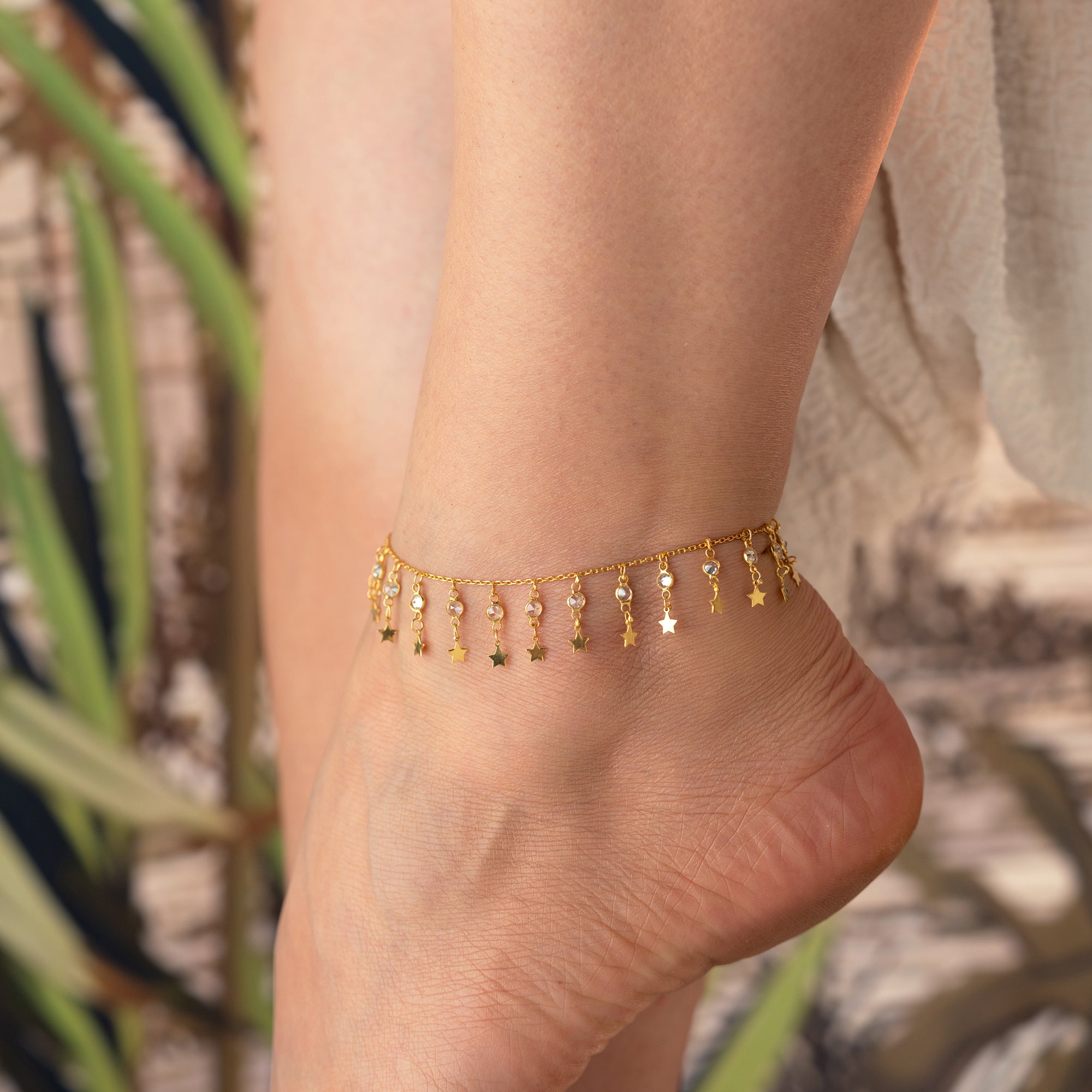 STERN FUSSKETTE | 925 SILBER