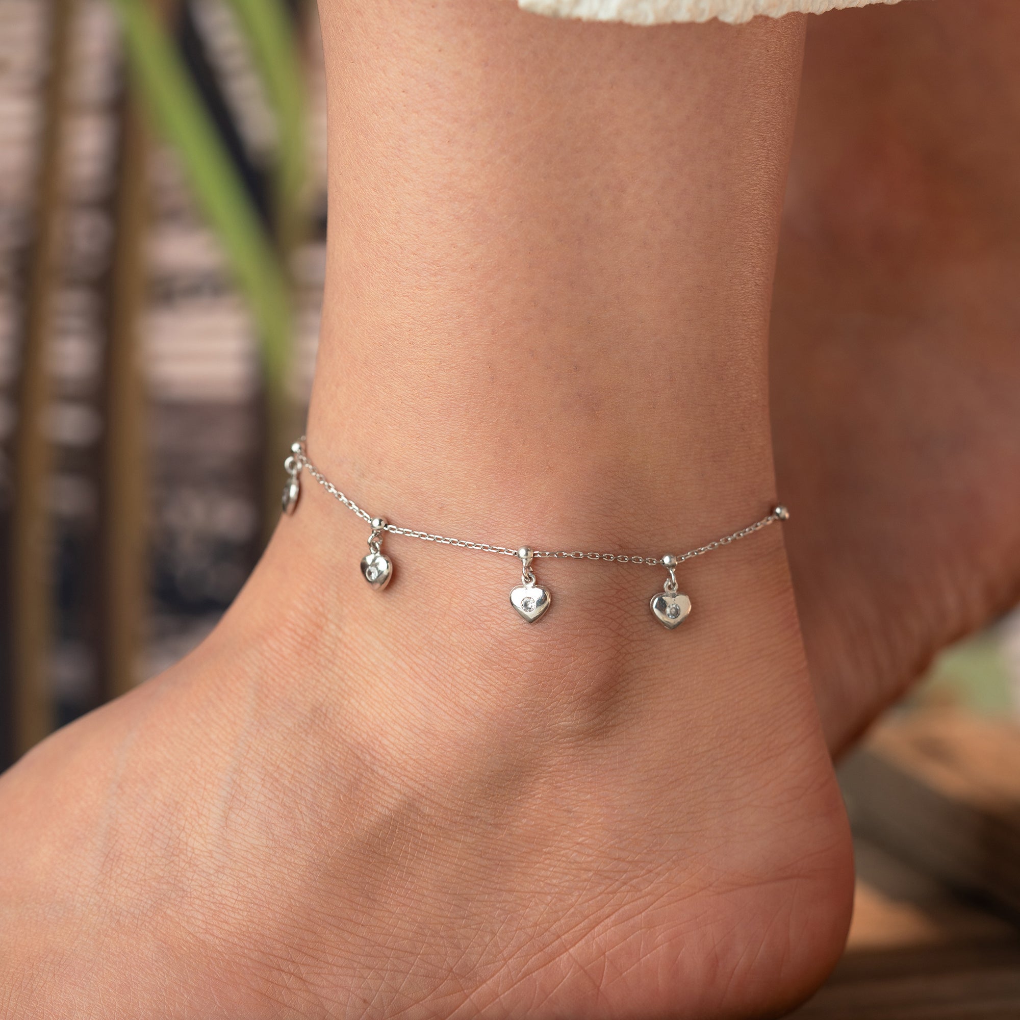 CORAL FUSSKETTE | 925 SILBER