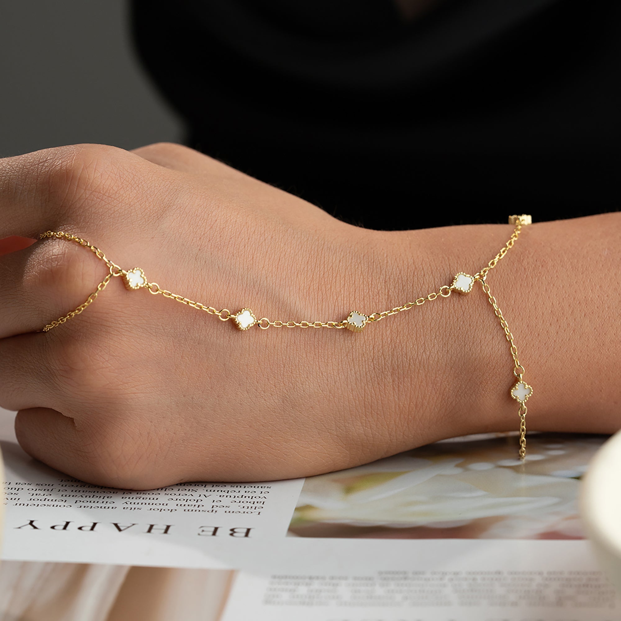 MINI KLEE WHITE HANDKETTE | 925 SILBER