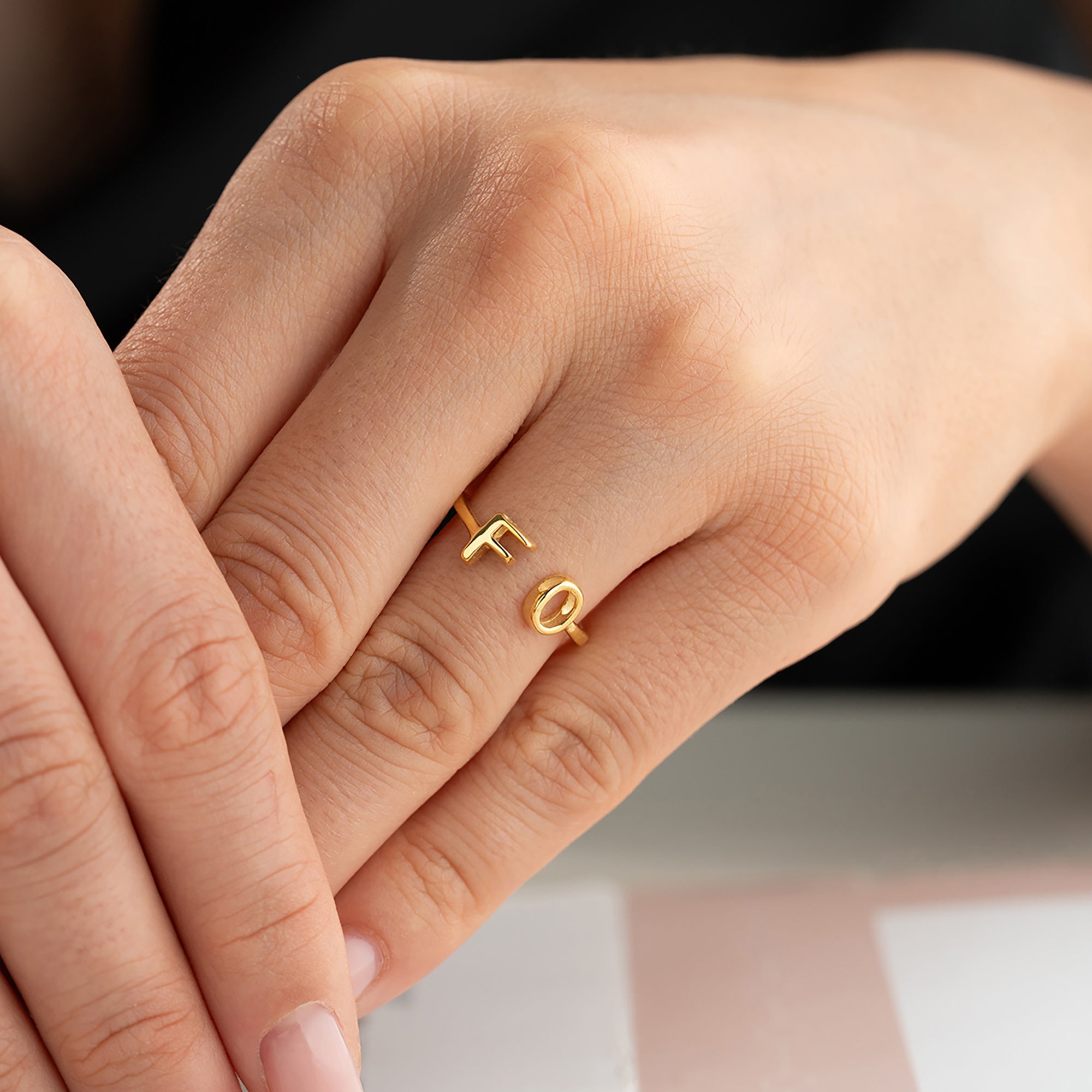 BUCHSTABEN RING | 925 SILBER