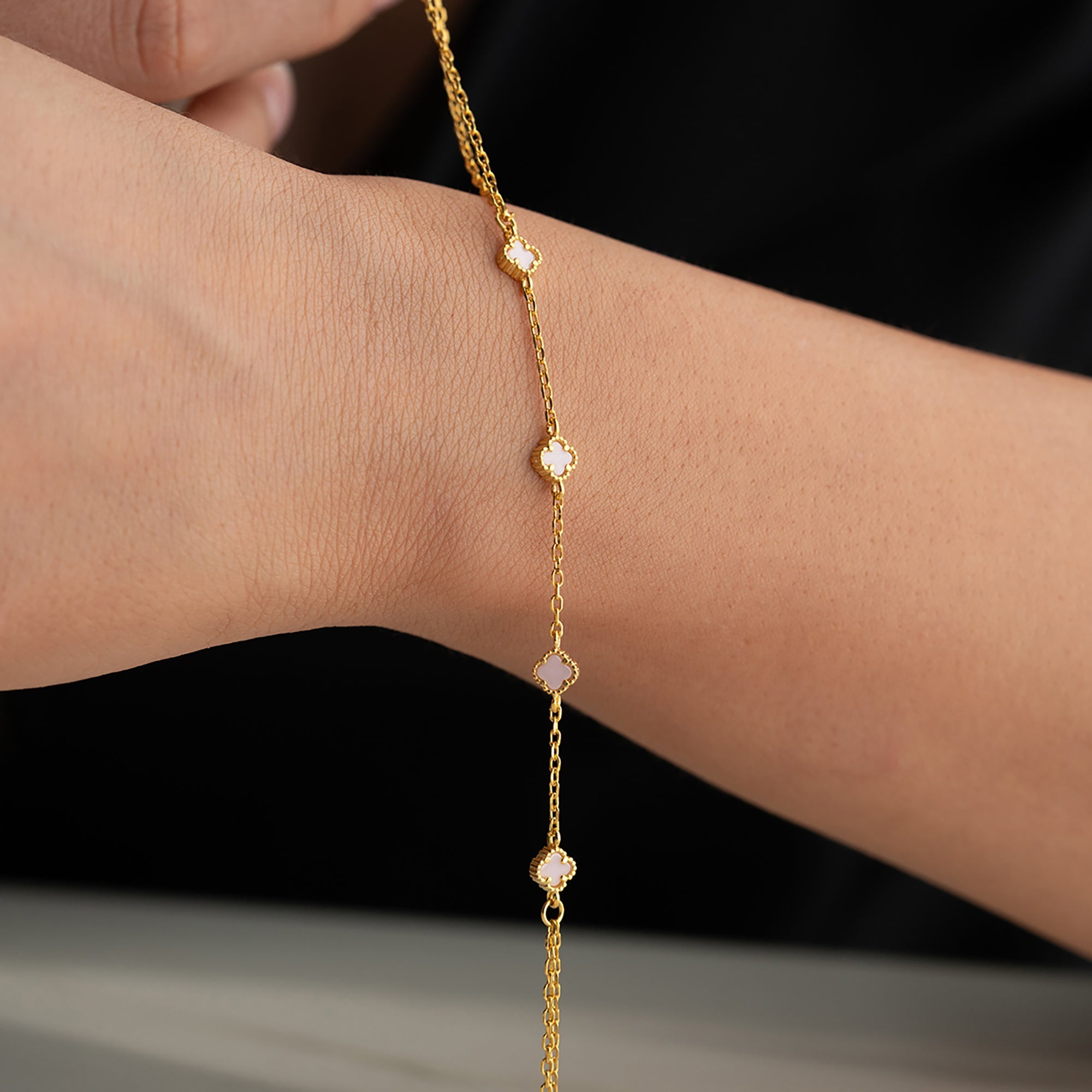 MINI KLEE ROSA HANDKETTE | 925 SILBER