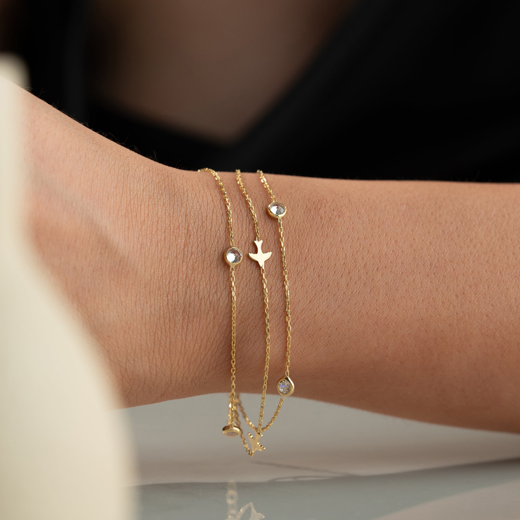 VOGEL STONE ARMBAND | 925 SILBER