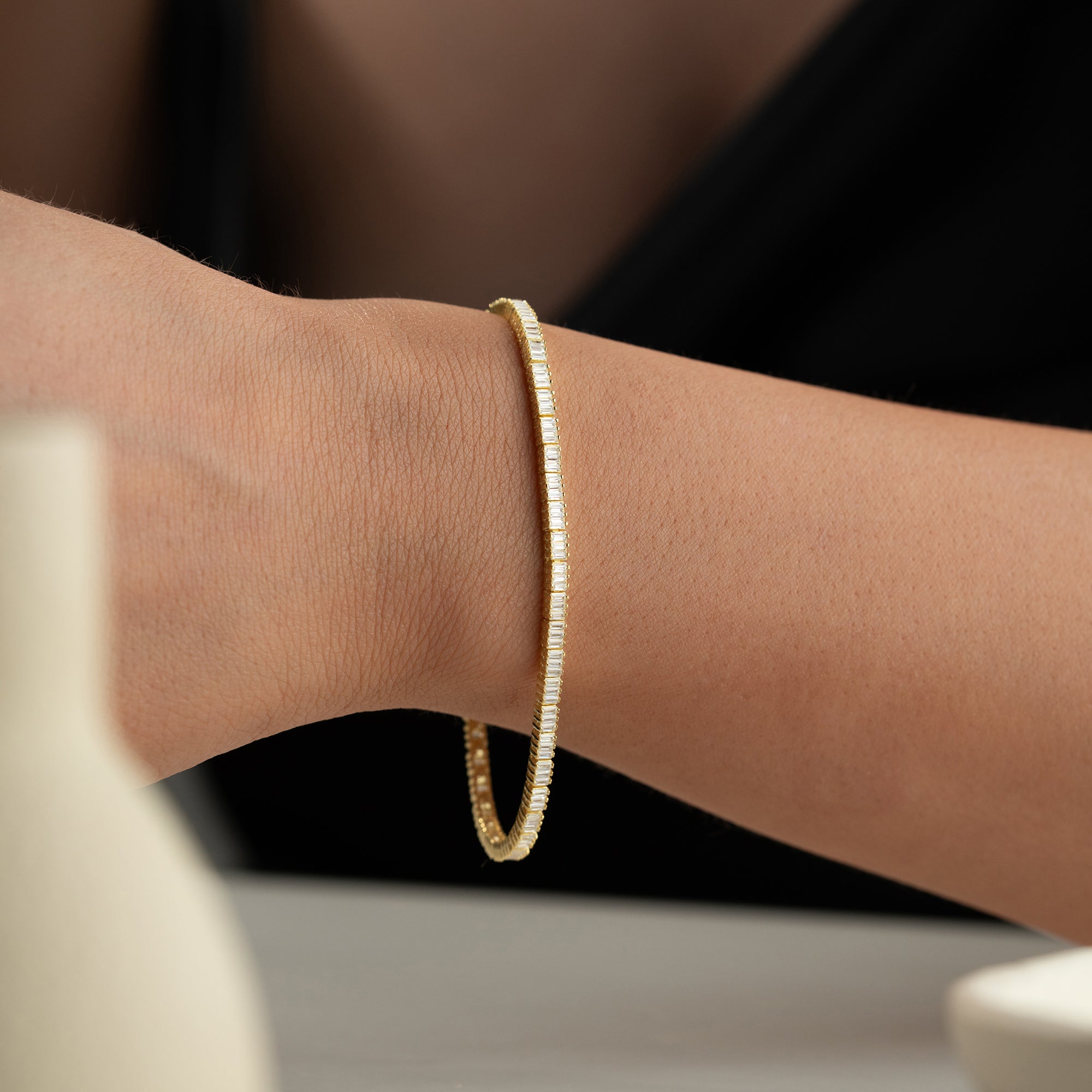 NIVUDE BAGEUETTE ARMBAND | 925 SILBER